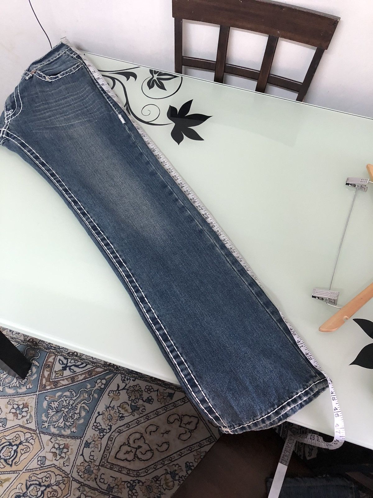 Japanese Brand Vintage True Religion Sashiko Stitch Loose Fit Denim Size US 32 / EU 48 - 25 Thumbnail