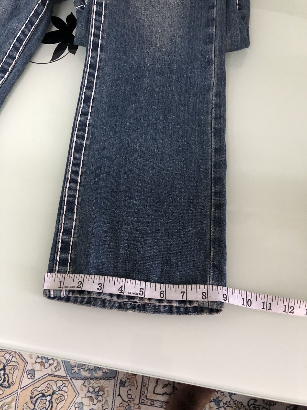 Japanese Brand Vintage True Religion Sashiko Stitch Loose Fit Denim Size US 32 / EU 48 - 23 Thumbnail