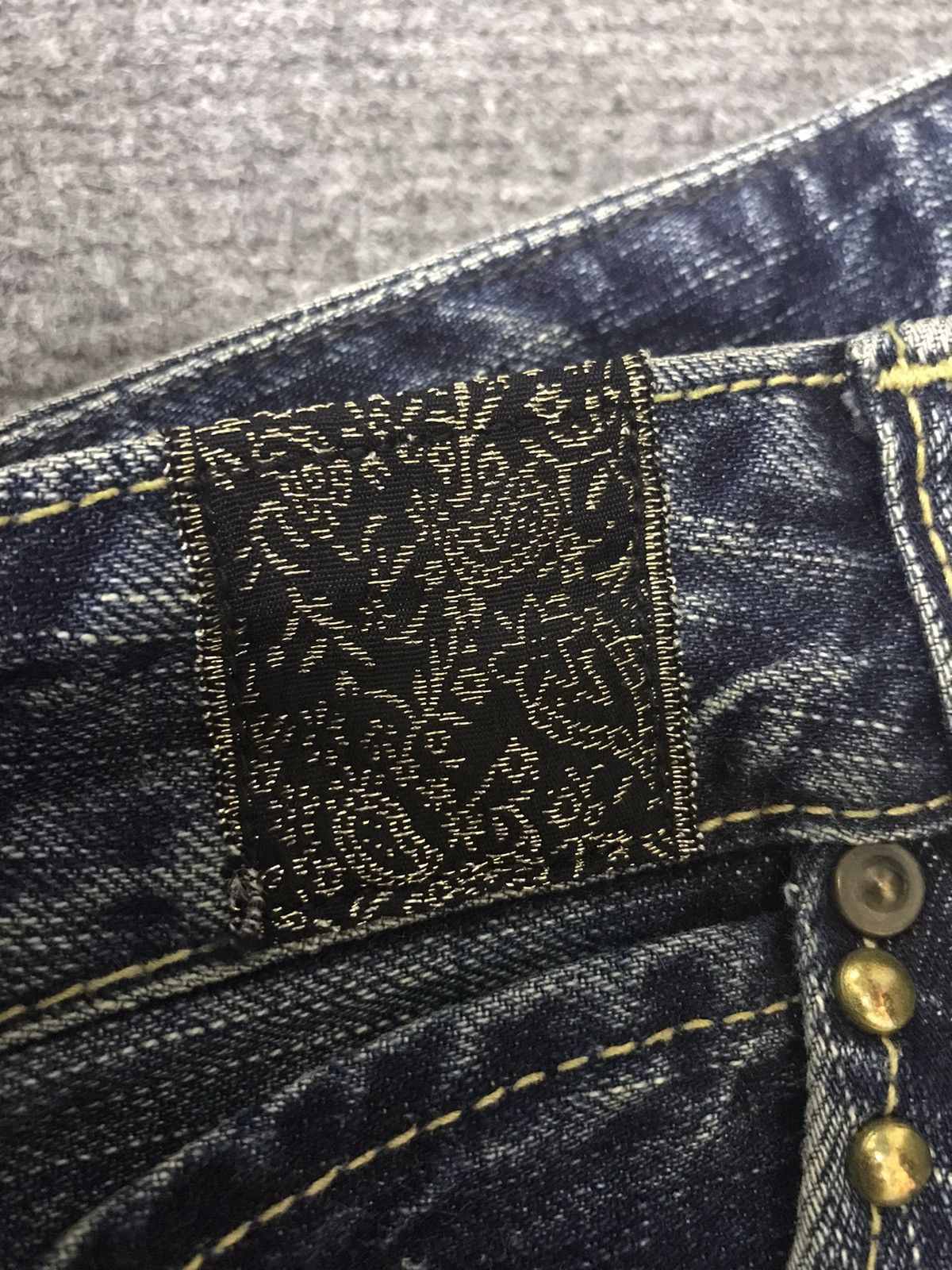 Japanese Brand 💥FLARE🔥orSlow Japan Blue Wash Flare Jeans Size 29" - 11 Thumbnail