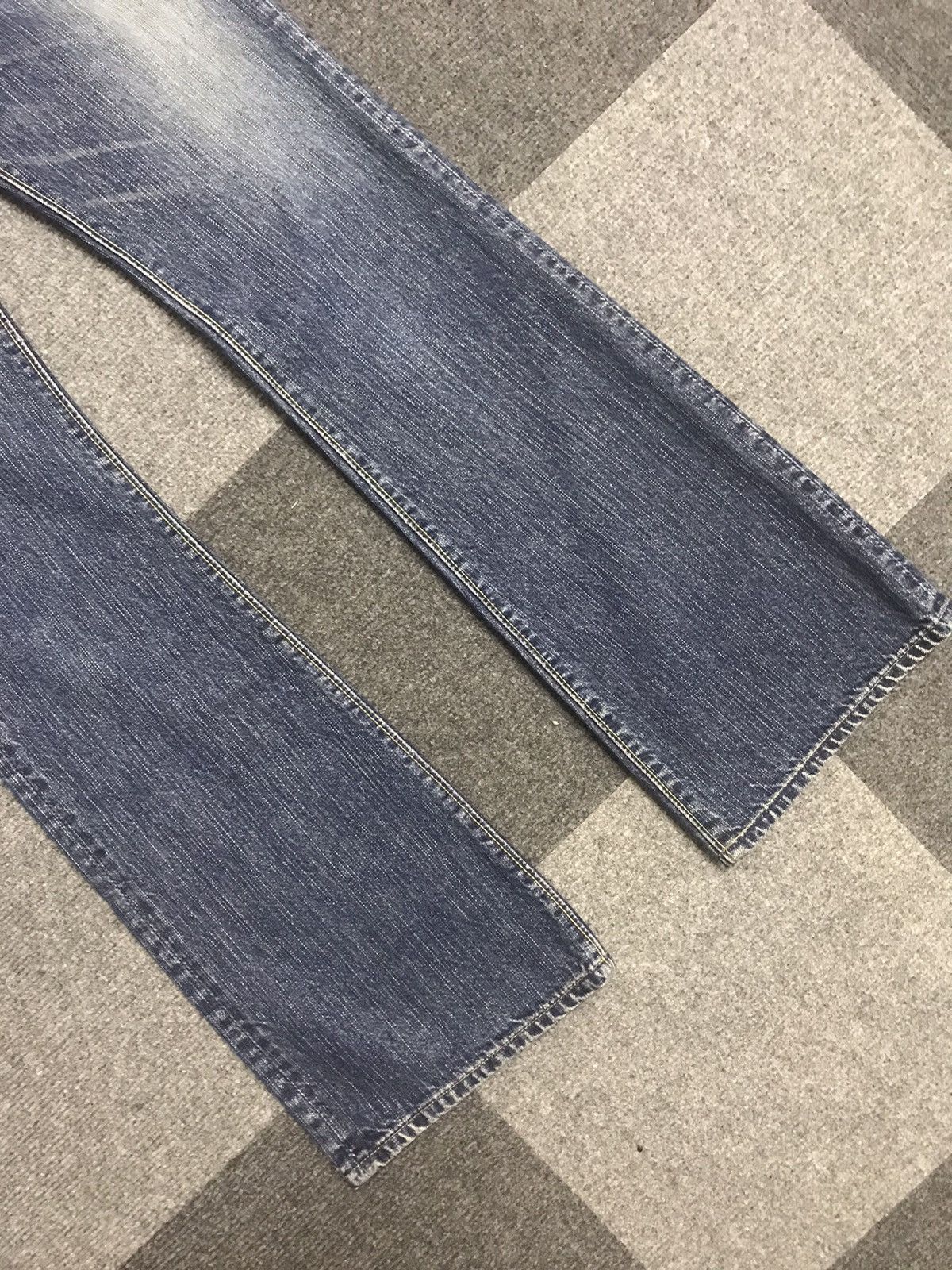 Japanese Brand 💥FLARE🔥orSlow Japan Blue Wash Flare Jeans Size 29" - 3 Thumbnail