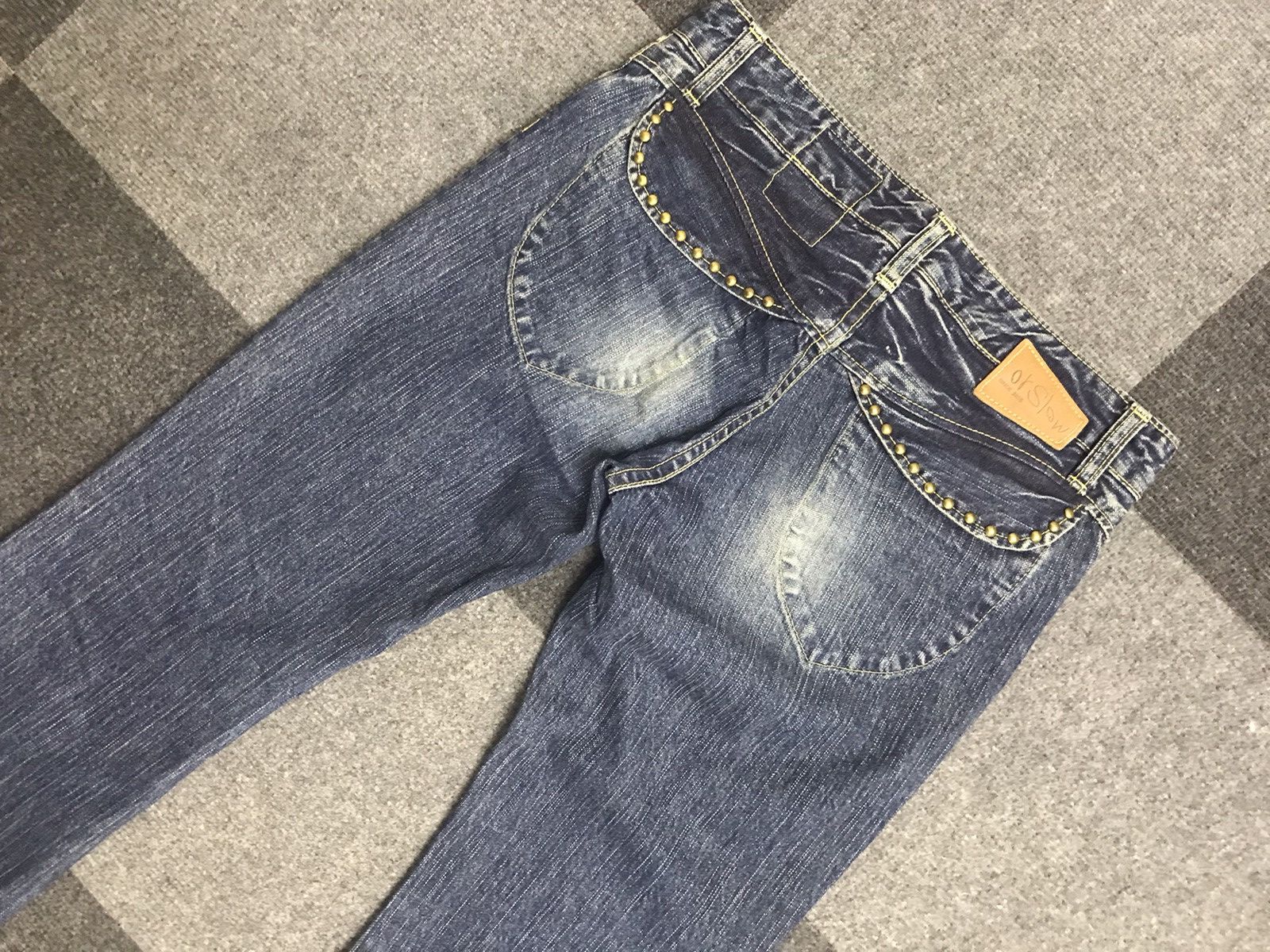 Japanese Brand 💥FLARE🔥orSlow Japan Blue Wash Flare Jeans Size 29" - 7 Thumbnail