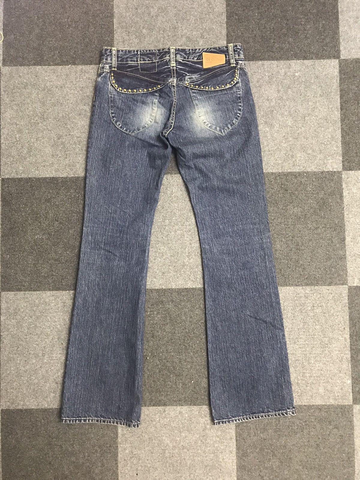 Japanese Brand 💥FLARE🔥orSlow Japan Blue Wash Flare Jeans Size 29" - 6 Thumbnail