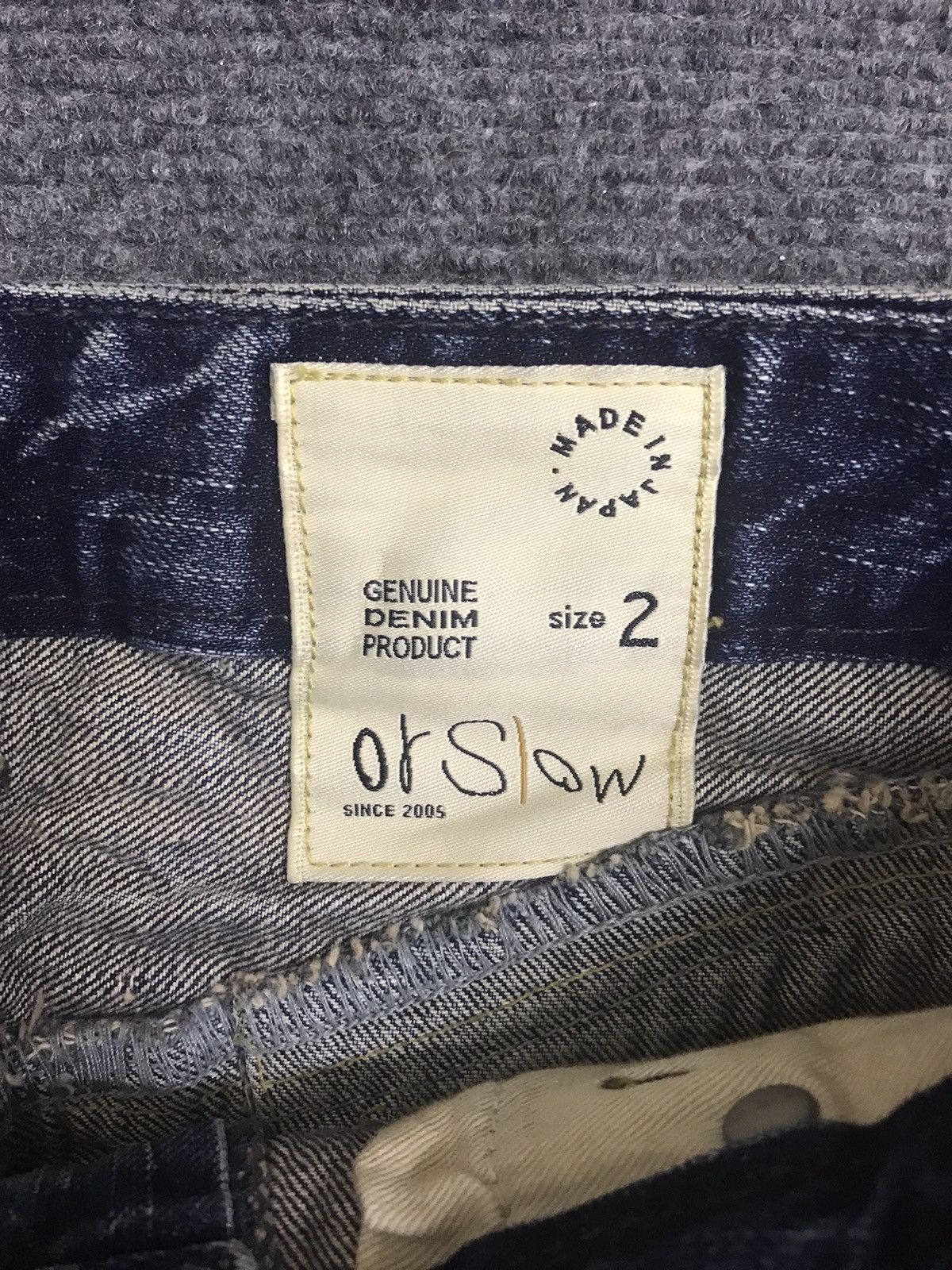 Japanese Brand 💥FLARE🔥orSlow Japan Blue Wash Flare Jeans Size 29" - 5 Thumbnail