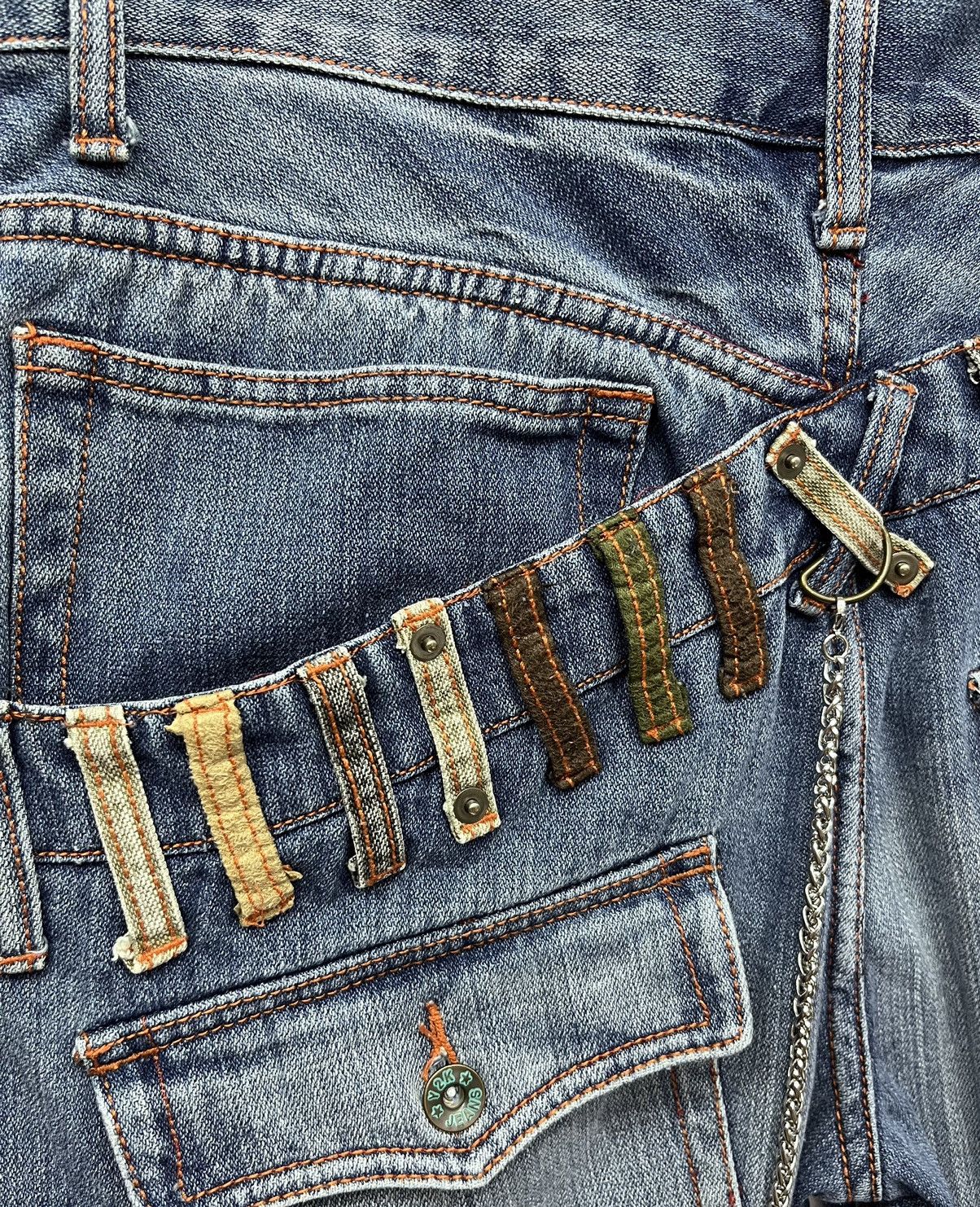 Japanese Brand Vintage Y2K TURNA Slanted Double Waist Streetwear Denim Size US 32 / EU 48 - 17 Thumbnail