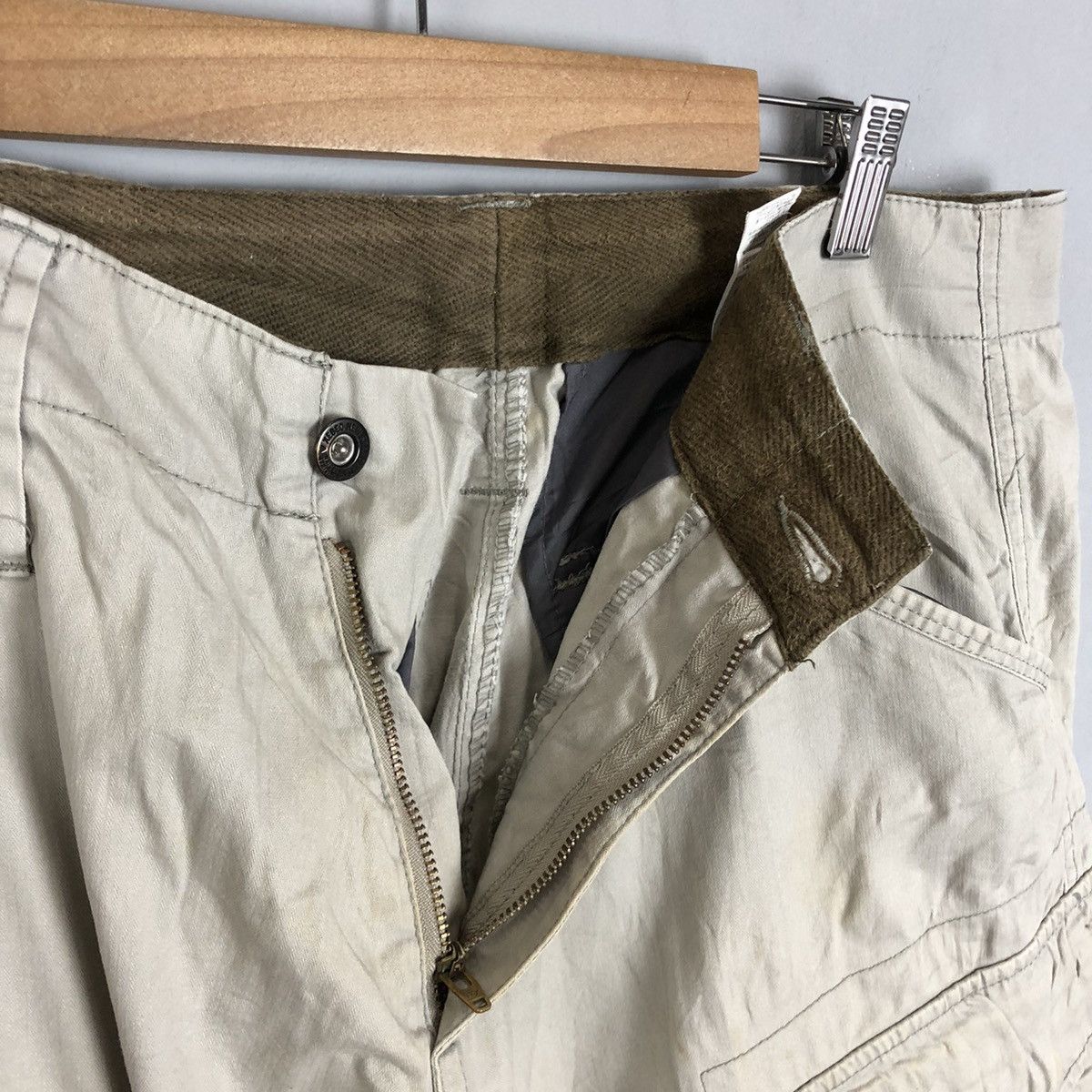 Japanese Brand DLL Xebec White Multipocket Tactical Cargo Pants #c1265 Size US 33 - 9 Thumbnail