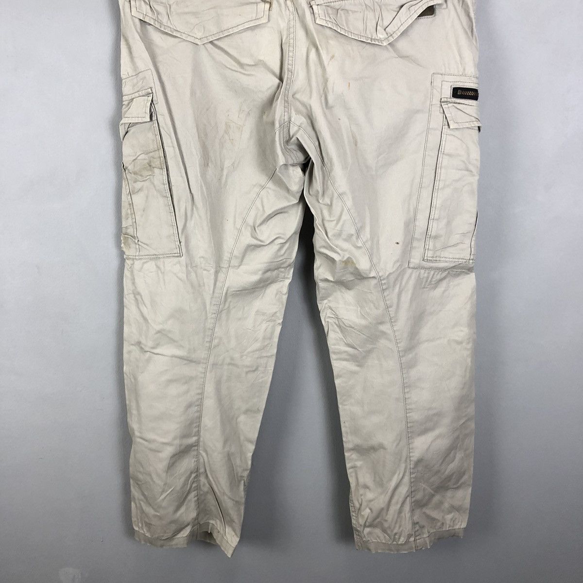 Japanese Brand DLL Xebec White Multipocket Tactical Cargo Pants #c1265 Size US 33 - 12 Thumbnail