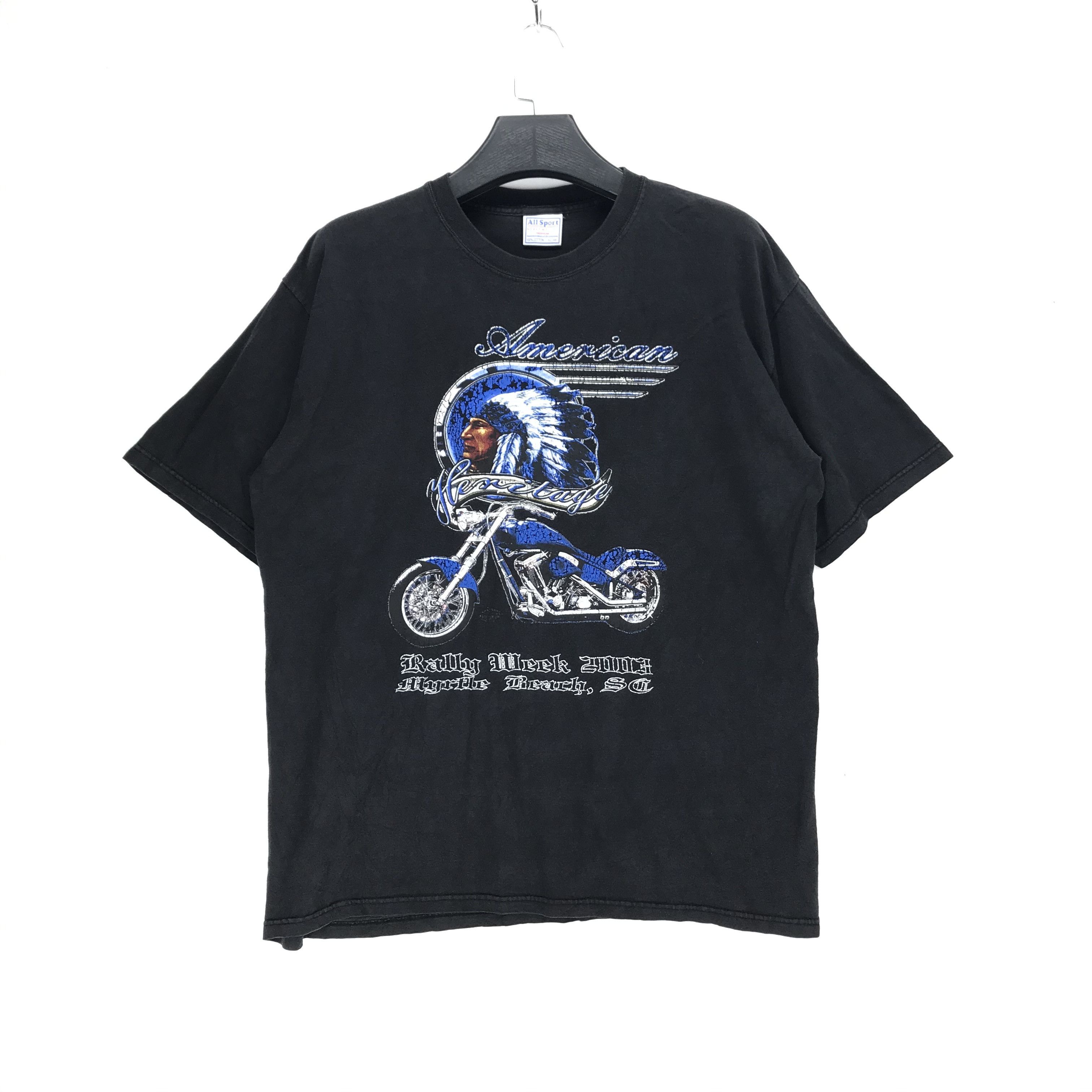 All Sport American Heritage Rally Week 2003 Big Logo Tees #2795-107 Size US XL / EU 56 / 4 - 1 Thumbnail
