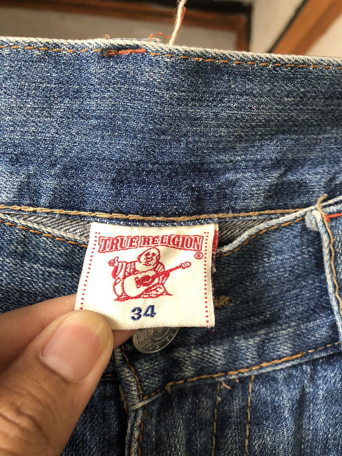 Japanese Brand Vintage True Religion Embroidery Logo Loose Fit Denim Size US 38 / EU 54 - 11 Thumbnail