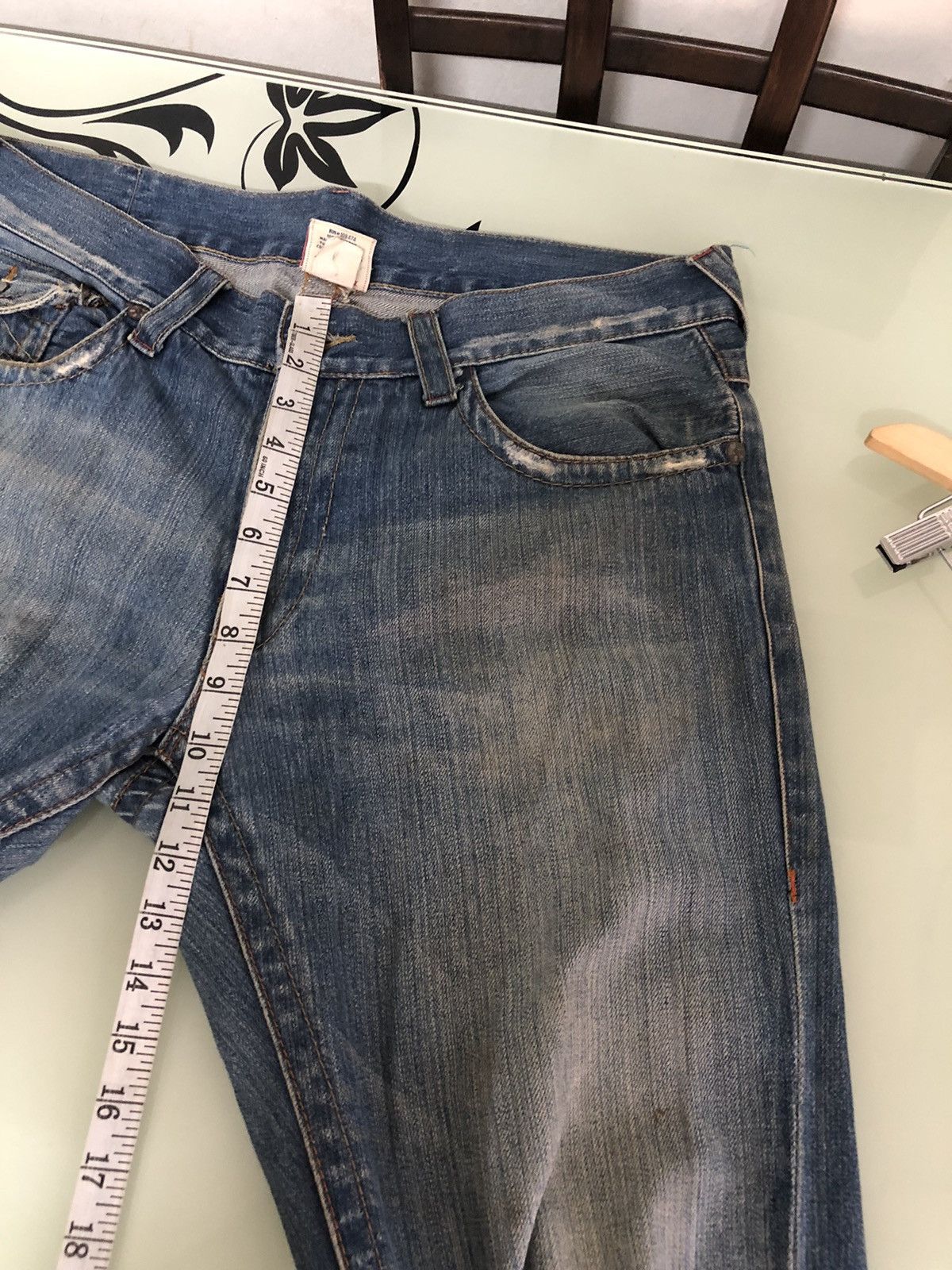 Japanese Brand Vintage True Religion Embroidery Logo Loose Fit Denim Size US 38 / EU 54 - 20 Thumbnail