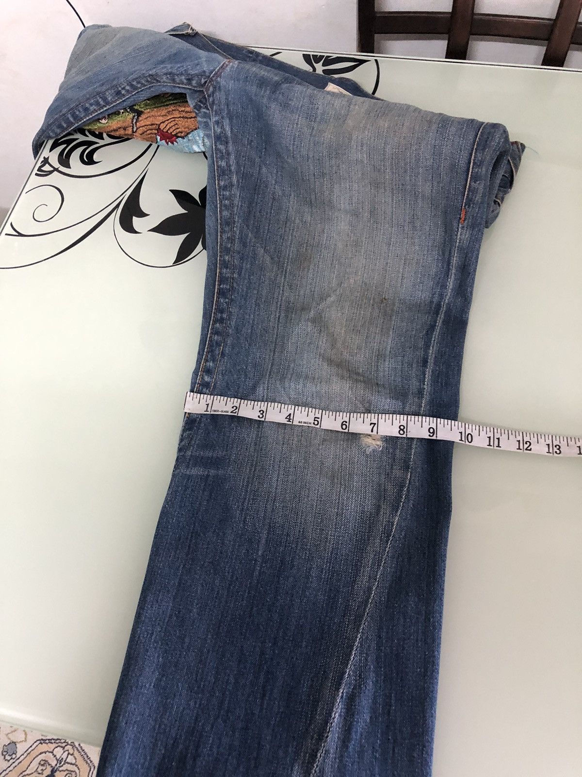 Japanese Brand Vintage True Religion Embroidery Logo Loose Fit Denim Size US 38 / EU 54 - 22 Thumbnail