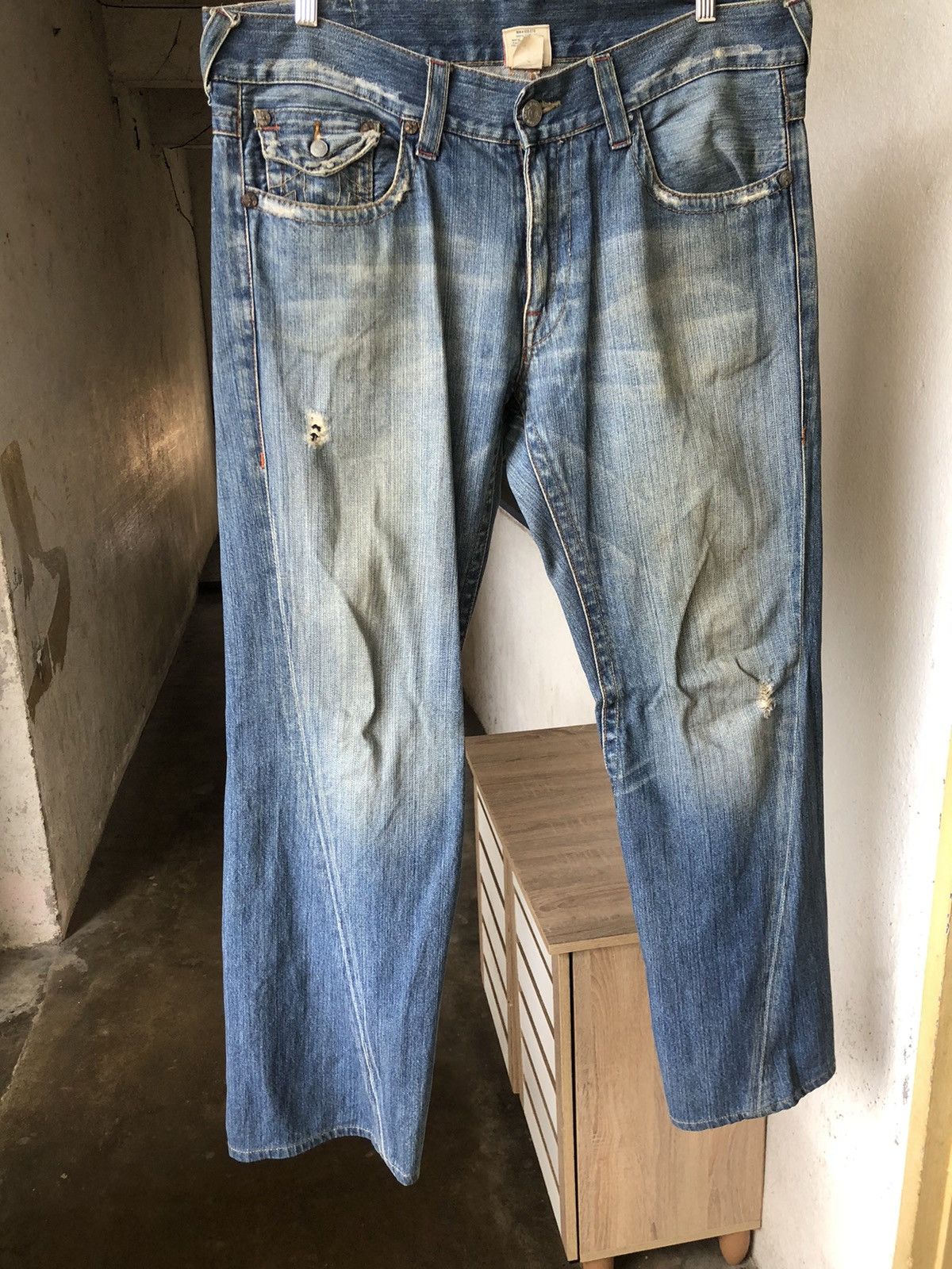 Japanese Brand Vintage True Religion Embroidery Logo Loose Fit Denim Size US 38 / EU 54 - 15 Thumbnail