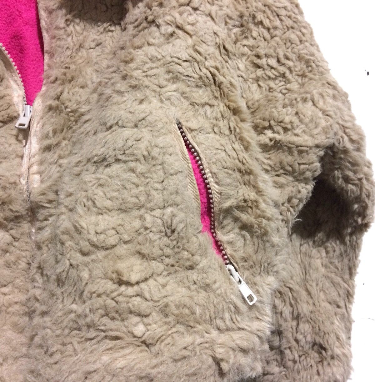 Issey Miyake Vintage Issey Miyake Bomber Jacket Furry Design Zipper Size L / US 10 / IT 46 - 2 Thumbnail
