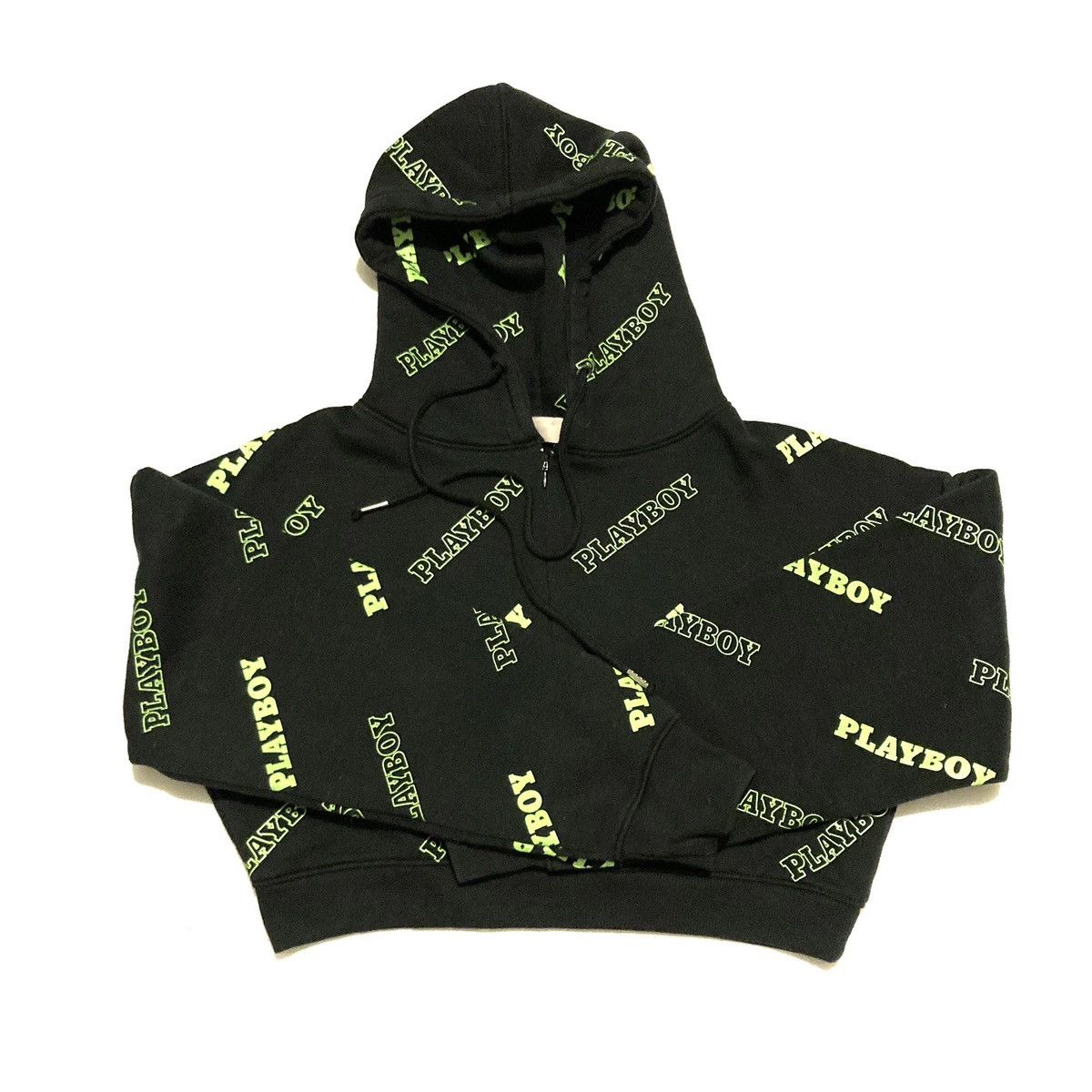 Playboy x Missguided women's crop hoodie all over print y2k