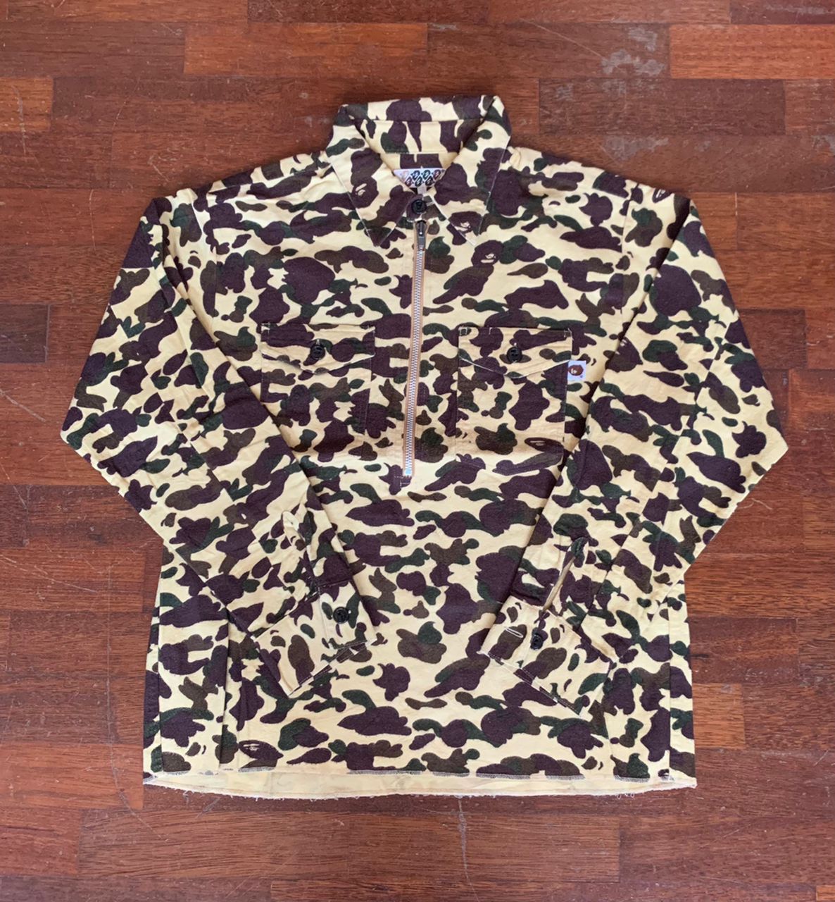 Bape 1st Camo Half Zip Shirt Size US S / EU 44-46 / 1 - 1 Thumbnail