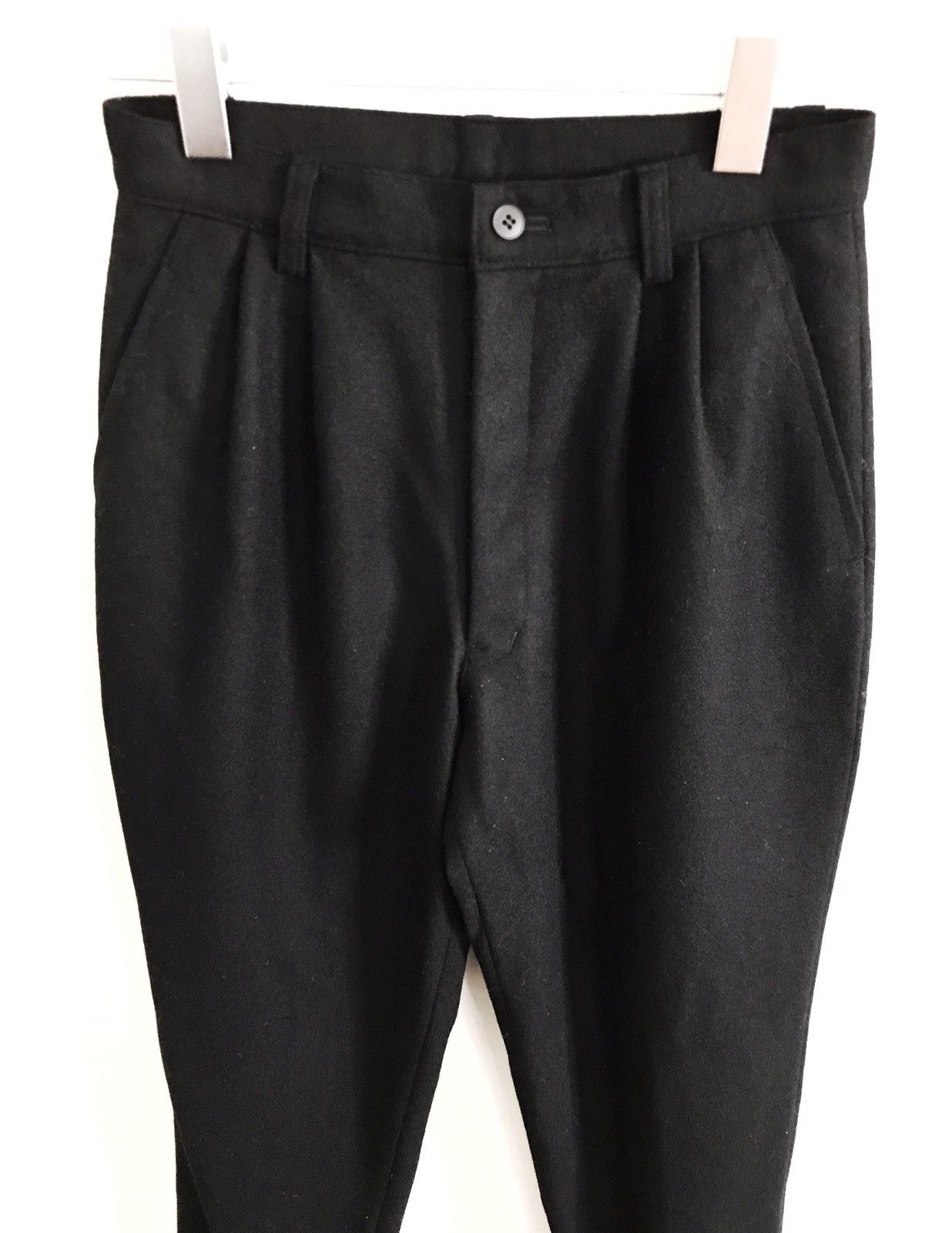 Designer × Japanese Brand Mr. Junko Koshino Jr. Wool Gabardine Black Pants Size US 26 / EU 42 - 5 Thumbnail