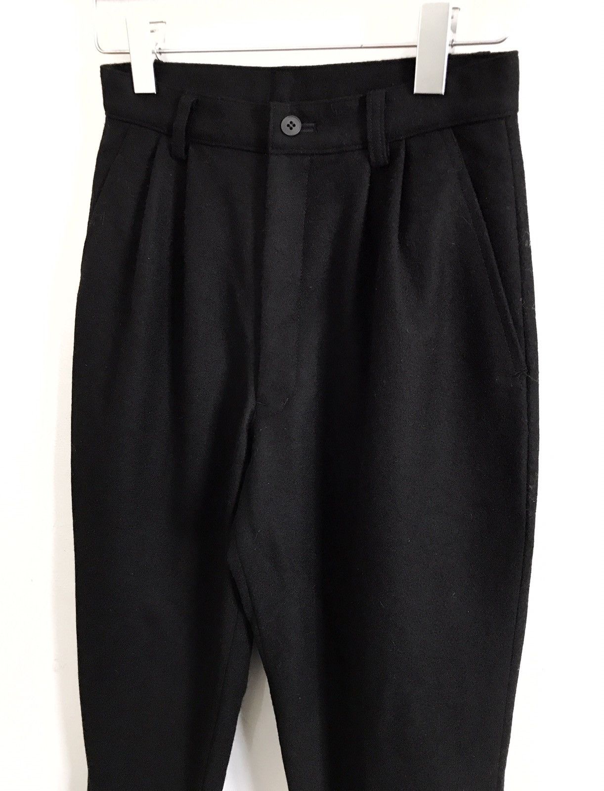 Designer × Japanese Brand Mr. Junko Koshino Jr. Wool Gabardine Black Pants Size US 26 / EU 42 - 3 Thumbnail