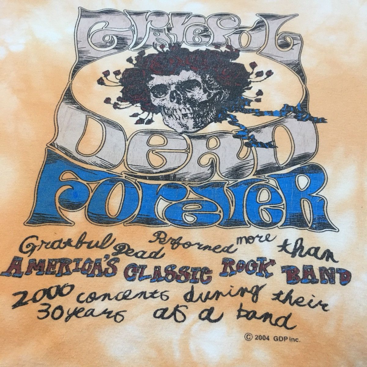 Band Tees × Grateful Dead × Vintage Rare! Grateful Dead Forever Skull Tie Dye Tee Size US M / EU 48-50 / 2 - 8 Thumbnail