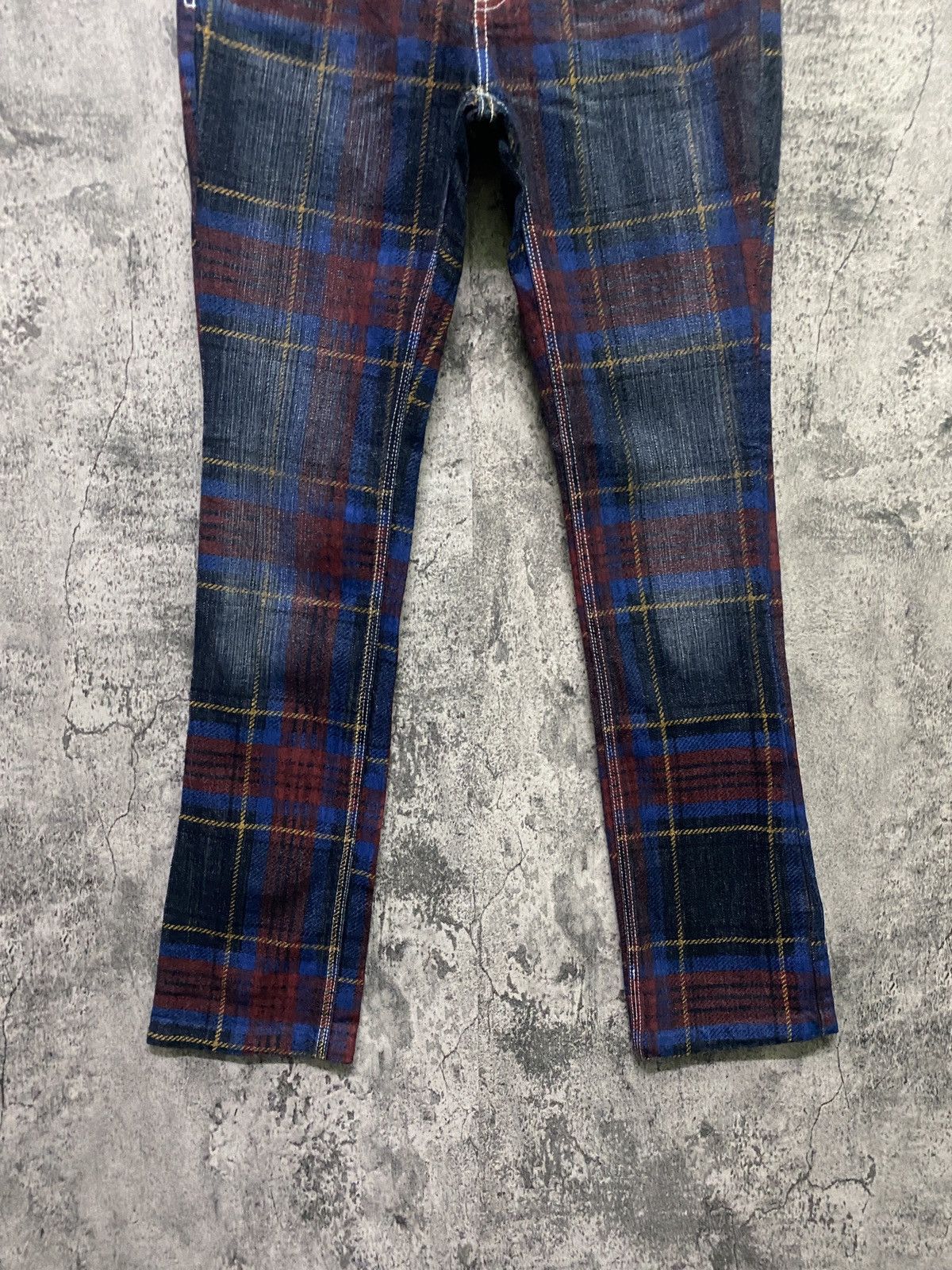 Designer × Japanese Brand Japanese Unknown Checked Tartan Denim Size US 27 - 8 Thumbnail