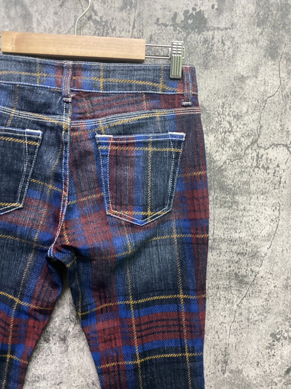 Designer × Japanese Brand Japanese Unknown Checked Tartan Denim Size US 27 - 12 Thumbnail