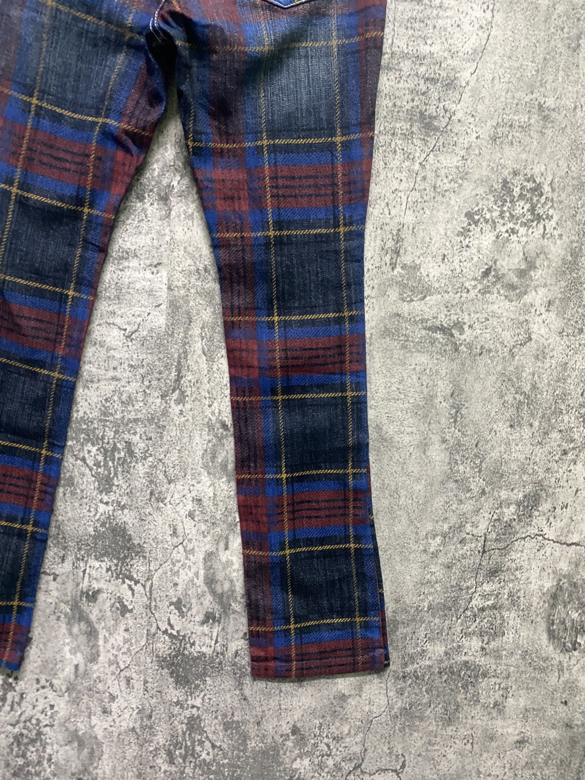 Designer × Japanese Brand Japanese Unknown Checked Tartan Denim Size US 27 - 13 Thumbnail