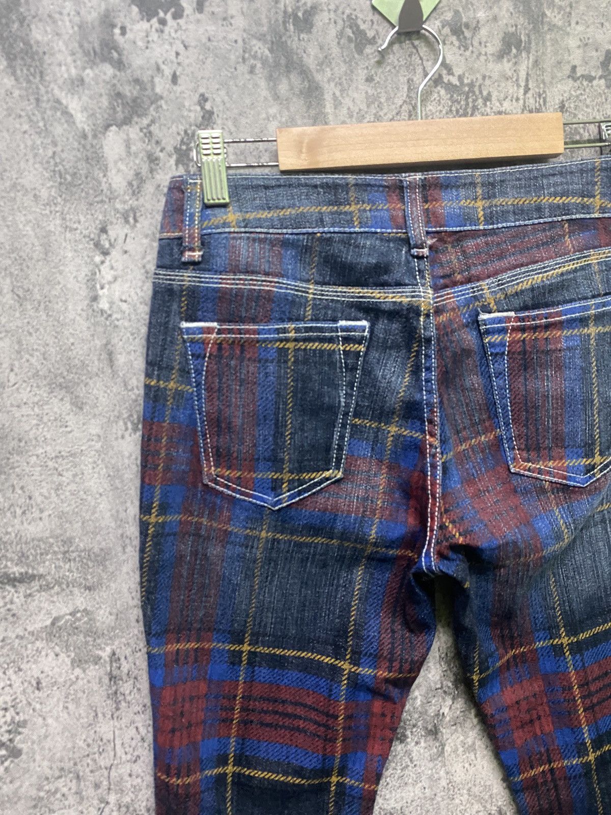 Designer × Japanese Brand Japanese Unknown Checked Tartan Denim Size US 27 - 11 Thumbnail