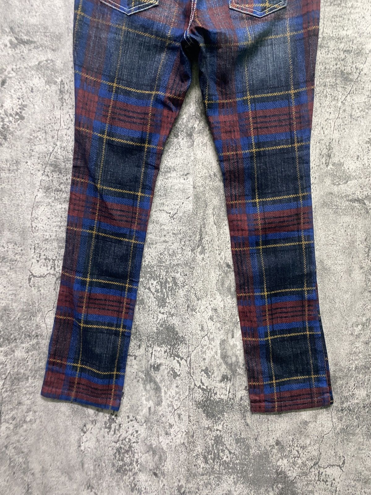 Designer × Japanese Brand Japanese Unknown Checked Tartan Denim Size US 27 - 15 Thumbnail