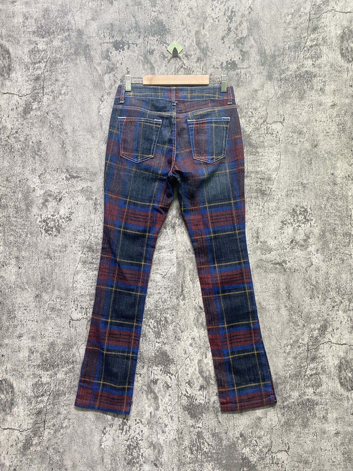 Designer × Japanese Brand Japanese Unknown Checked Tartan Denim Size US 27 - 2 Thumbnail
