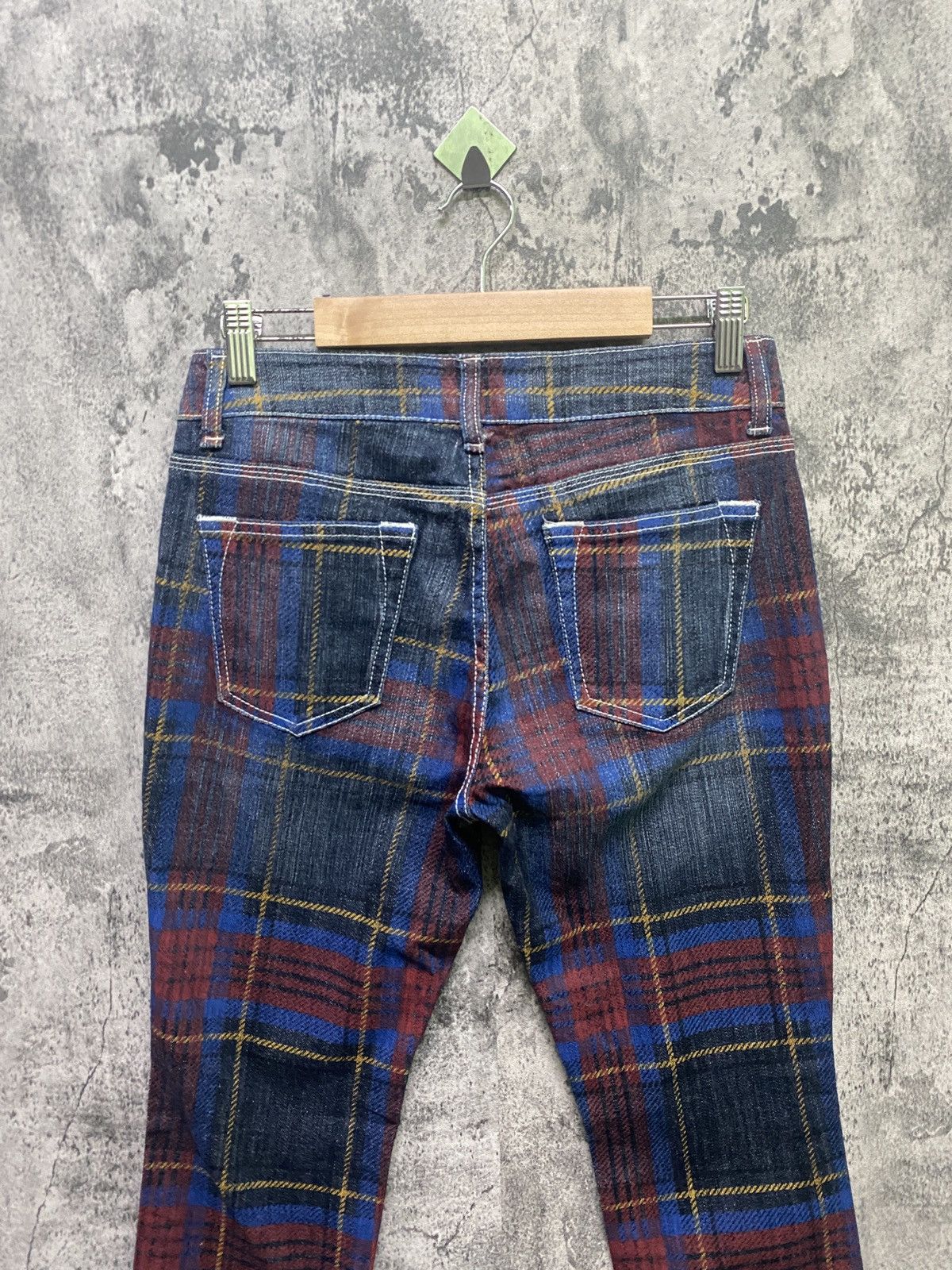 Designer × Japanese Brand Japanese Unknown Checked Tartan Denim Size US 27 - 10 Thumbnail