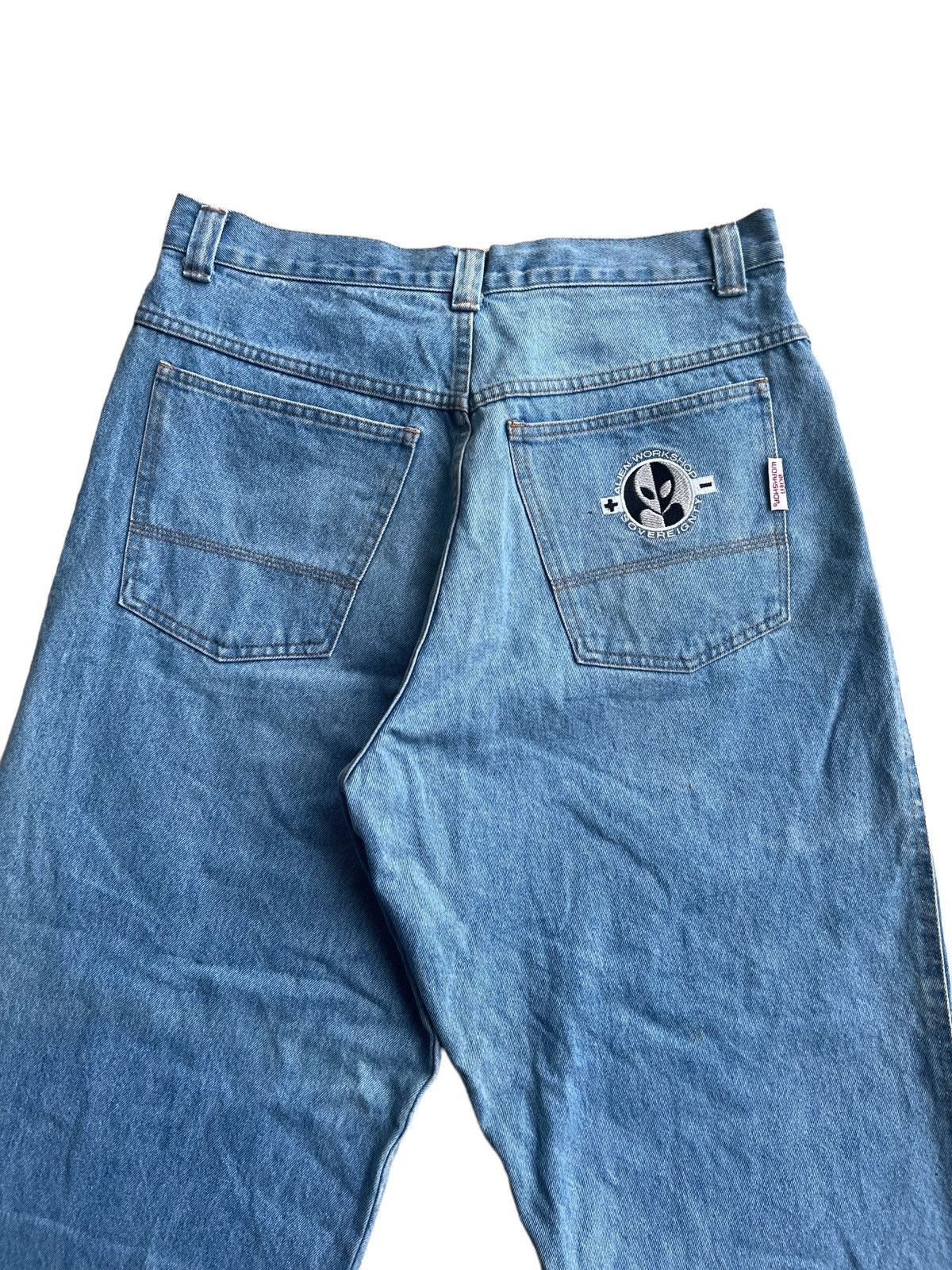 Alien Workshop SICK🔥OG Alien Workshop ™️ Logo Distressed Baggy Denim Size US 34 / EU 50 - 4 Thumbnail