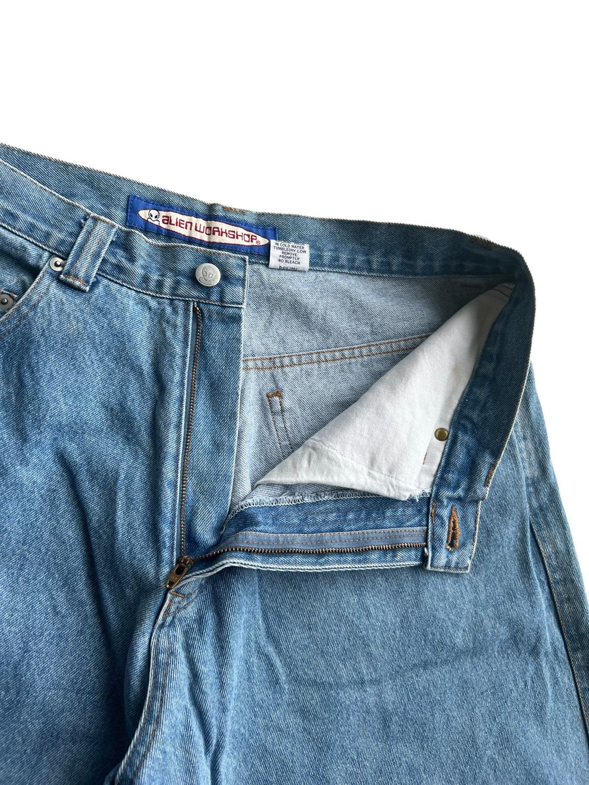 Alien Workshop SICK🔥OG Alien Workshop ™️ Logo Distressed Baggy Denim Size US 34 / EU 50 - 9 Thumbnail