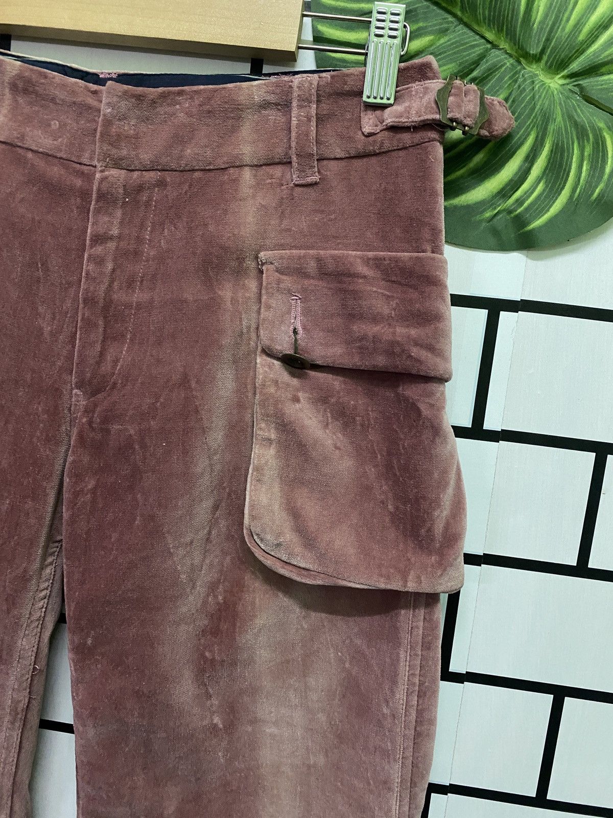 Japanese Brand A Play With a Happy Ending Velvet Multipocket boot cut pants Size US 28 / EU 44 - 5 Thumbnail