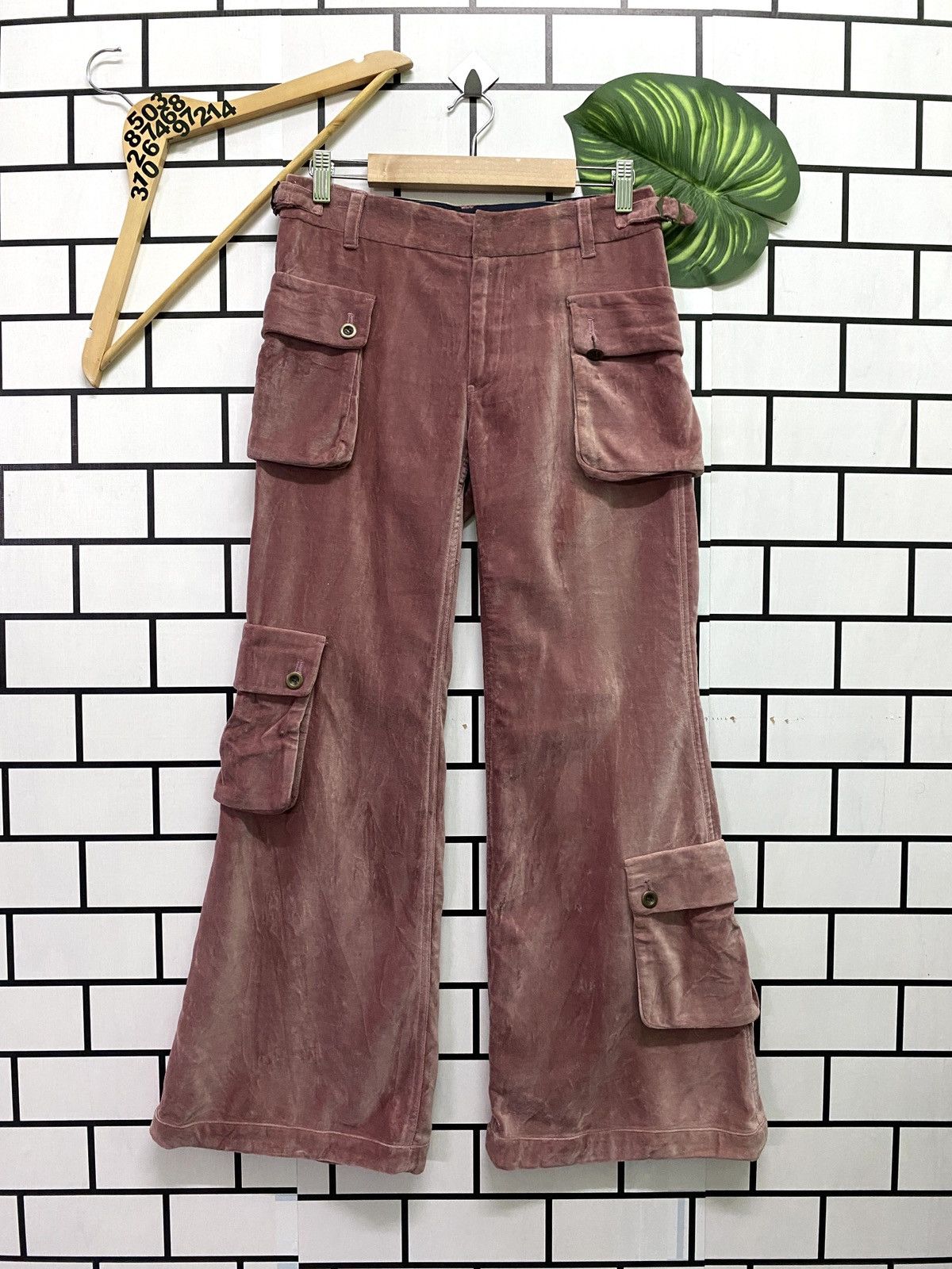 Japanese Brand A Play With a Happy Ending Velvet Multipocket boot cut pants Size US 28 / EU 44 - 1 Thumbnail