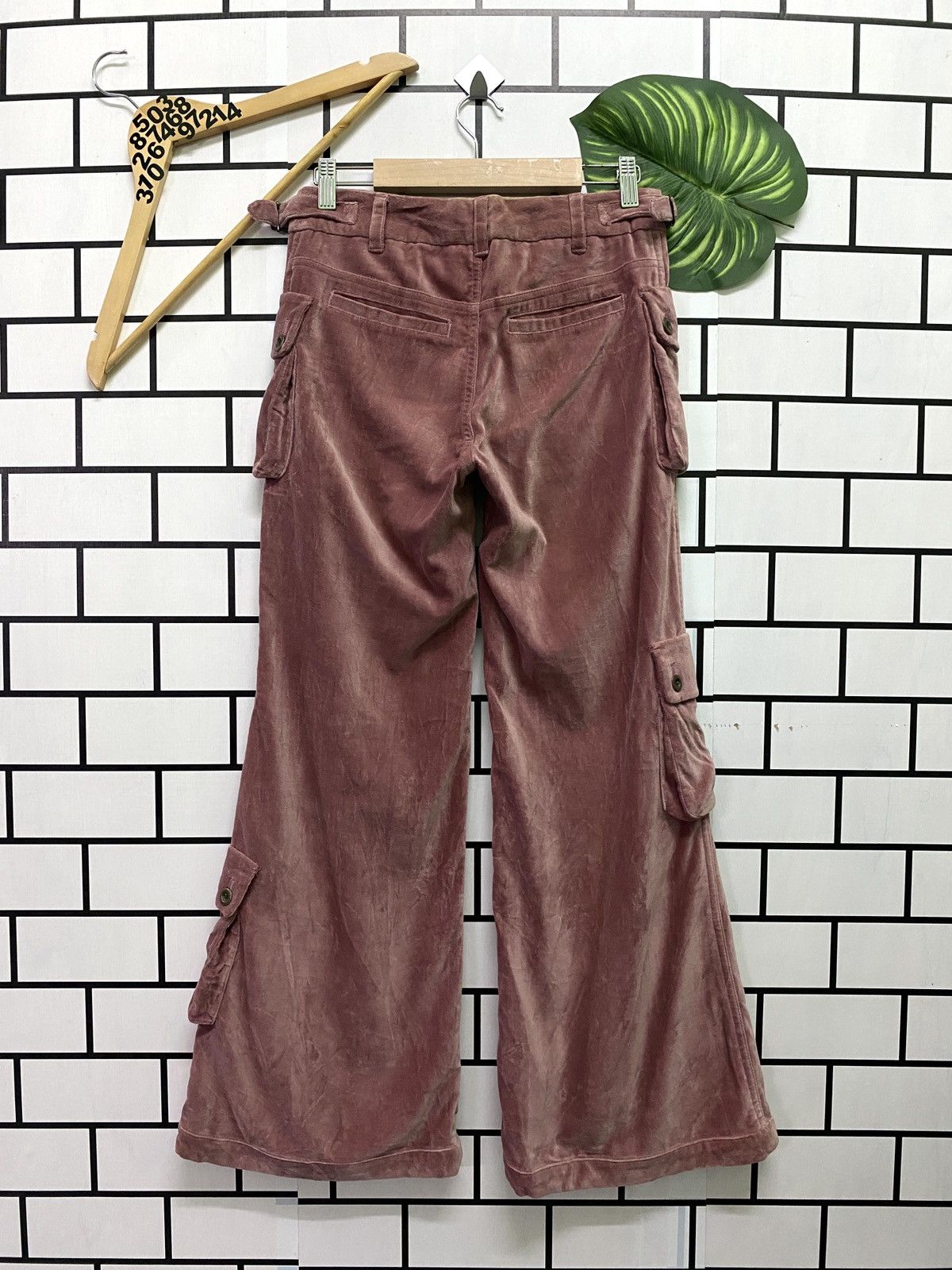 Japanese Brand A Play With a Happy Ending Velvet Multipocket boot cut pants Size US 28 / EU 44 - 2 Thumbnail