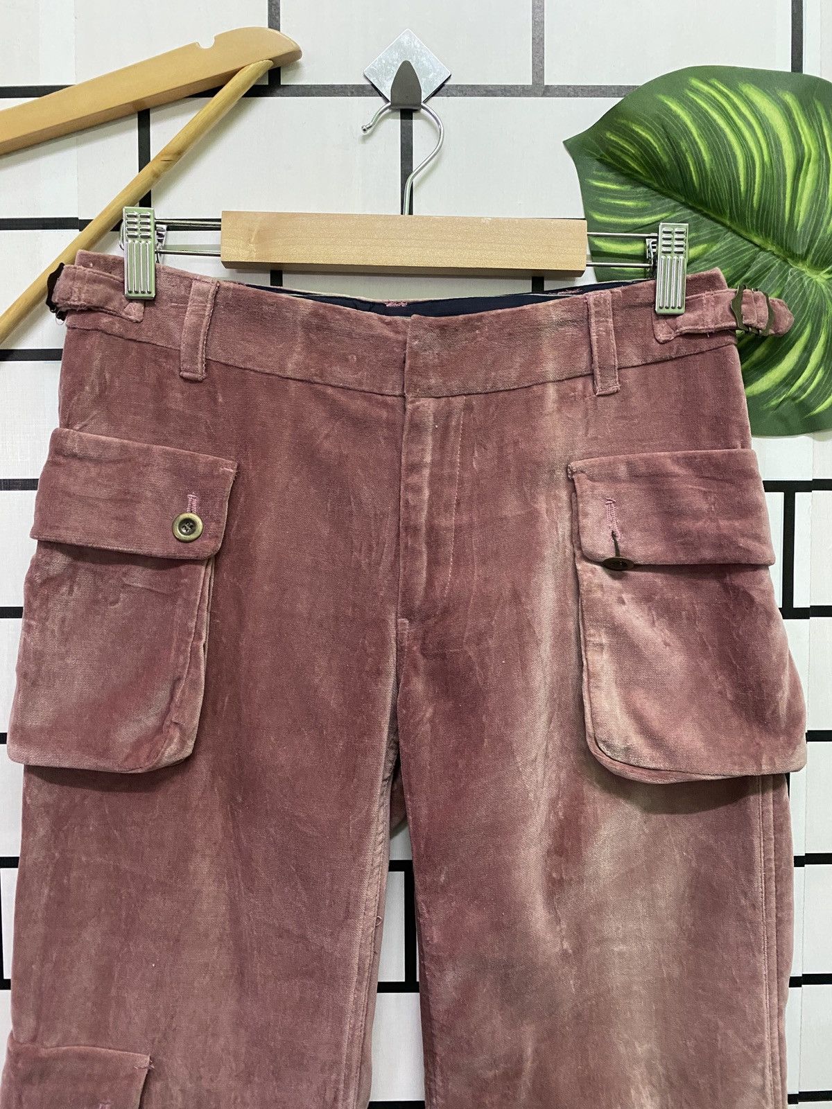 Japanese Brand A Play With a Happy Ending Velvet Multipocket boot cut pants Size US 28 / EU 44 - 3 Thumbnail