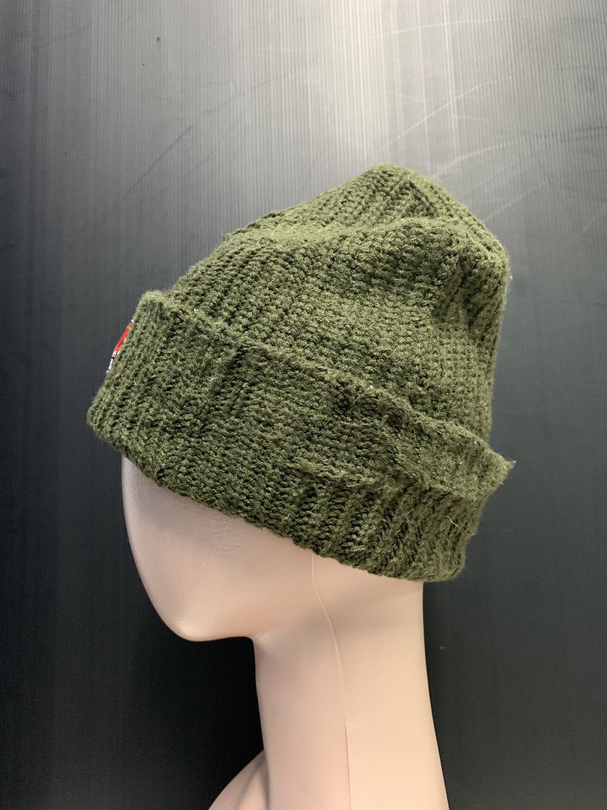 Ben Davis ☠️ Ben Davis Military Olive Green Wool Beanie Cap Size ONE SIZE - 3 Thumbnail