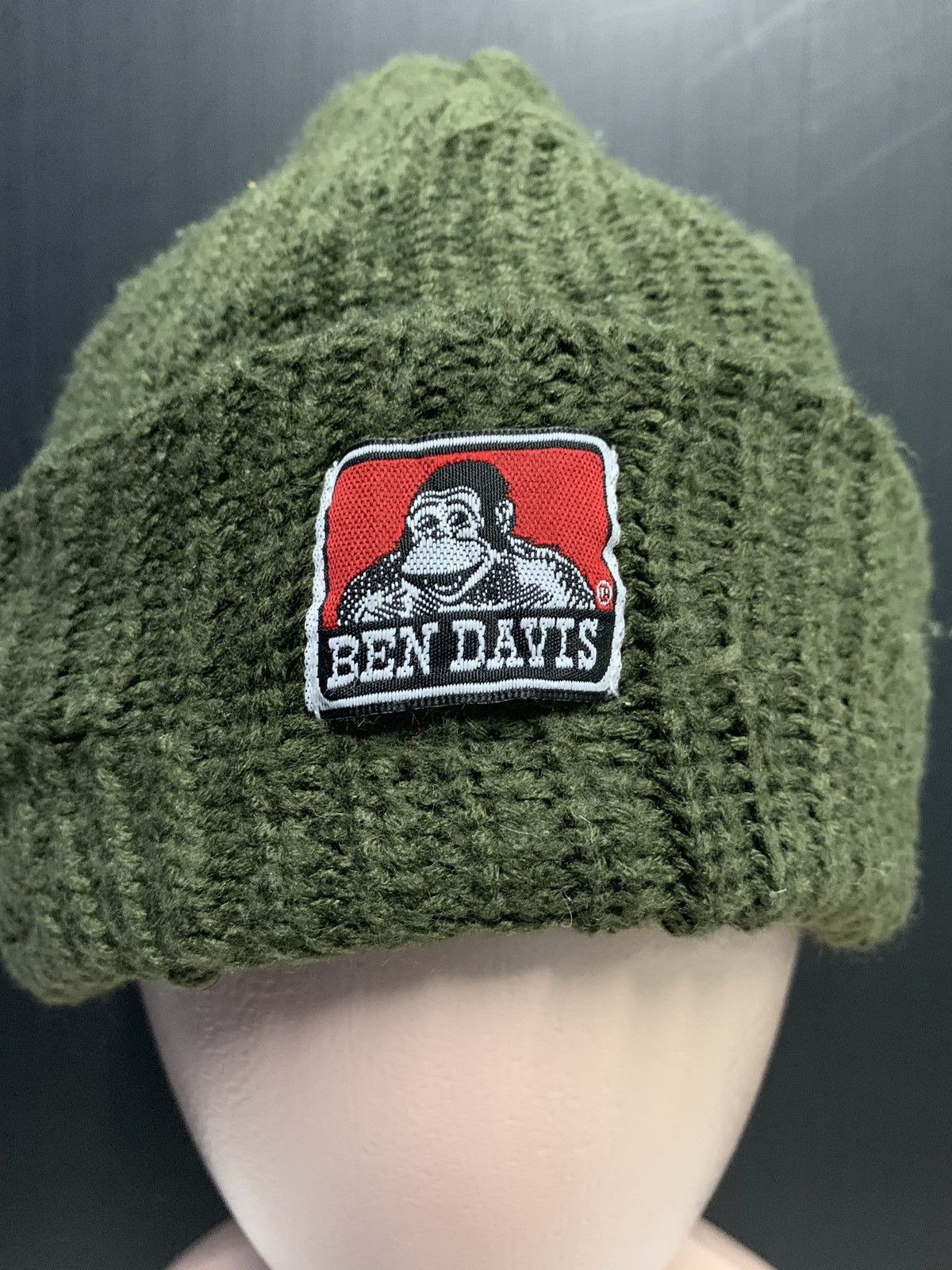 Ben Davis ☠️ Ben Davis Military Olive Green Wool Beanie Cap Size ONE SIZE - 4 Thumbnail