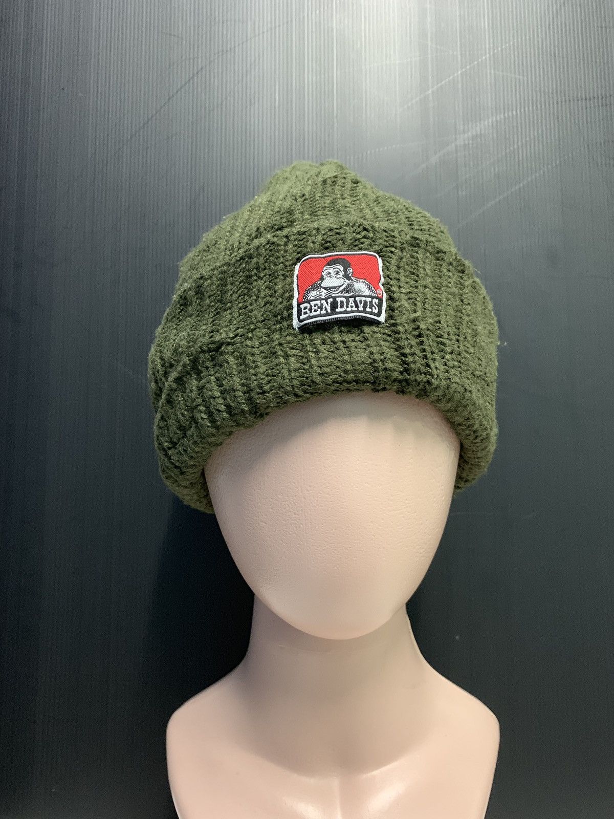 Ben Davis ☠️ Ben Davis Military Olive Green Wool Beanie Cap Size ONE SIZE - 1 Thumbnail