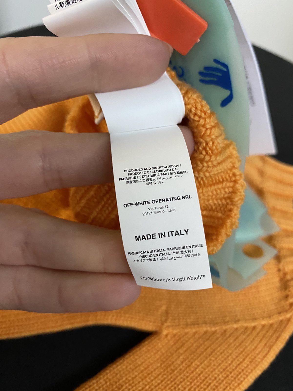 Off-White Orange Logo Hand Off Gloves Size ONE SIZE - 7 Thumbnail