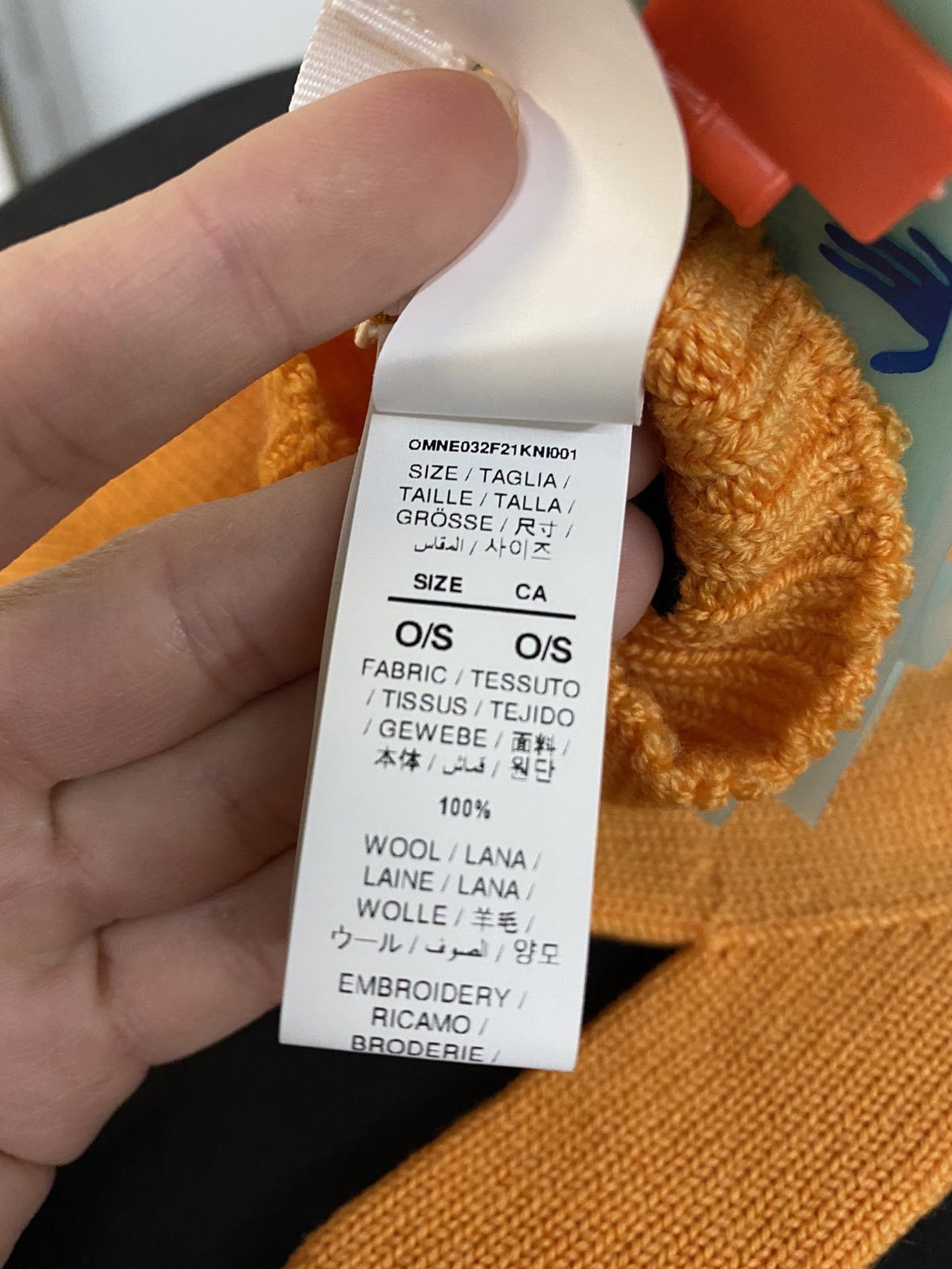 Off-White Orange Logo Hand Off Gloves Size ONE SIZE - 5 Thumbnail
