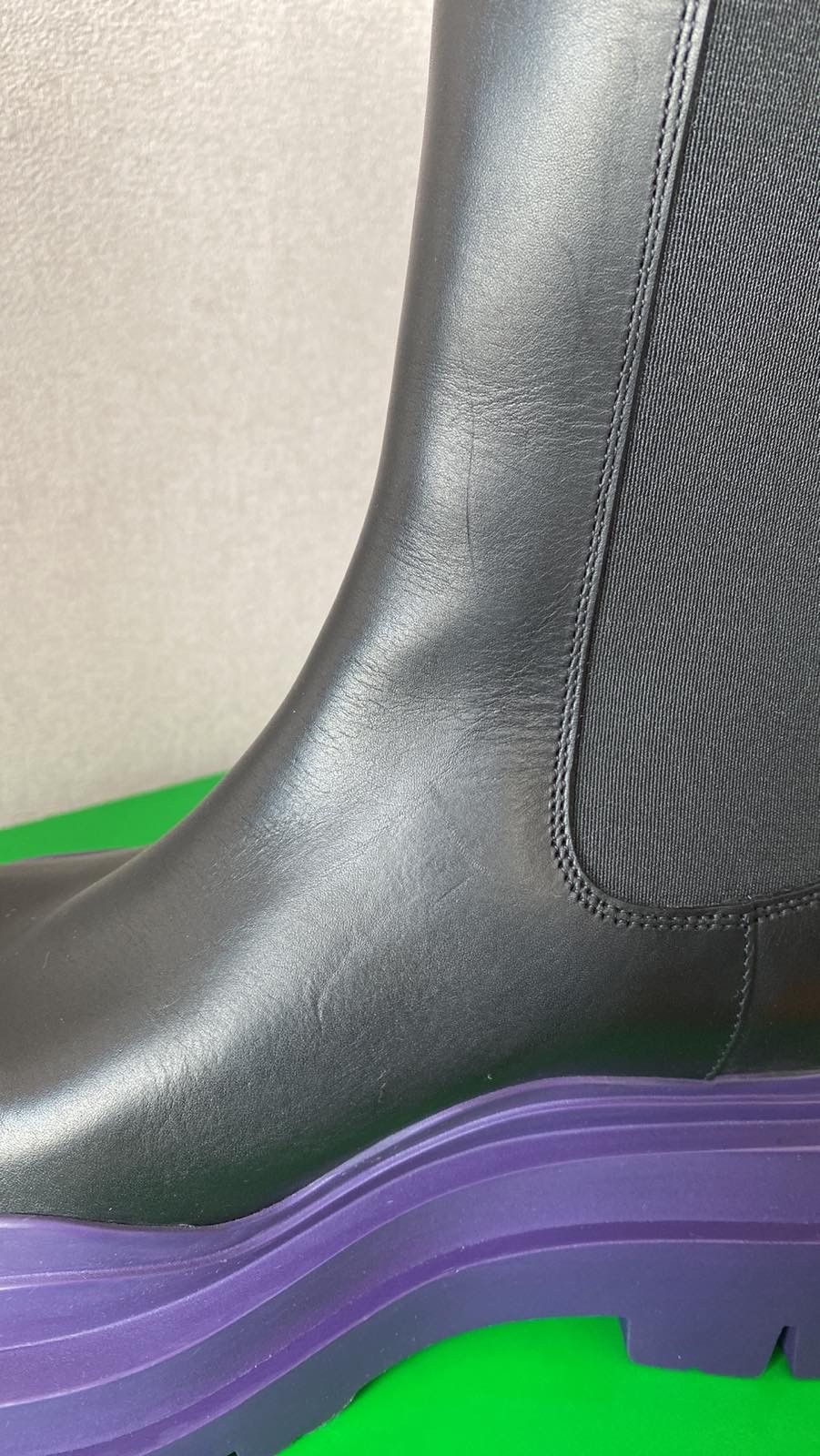 Bottega Veneta Tire Black Purple Boots Size US 8 / EU 41 - 4 Thumbnail