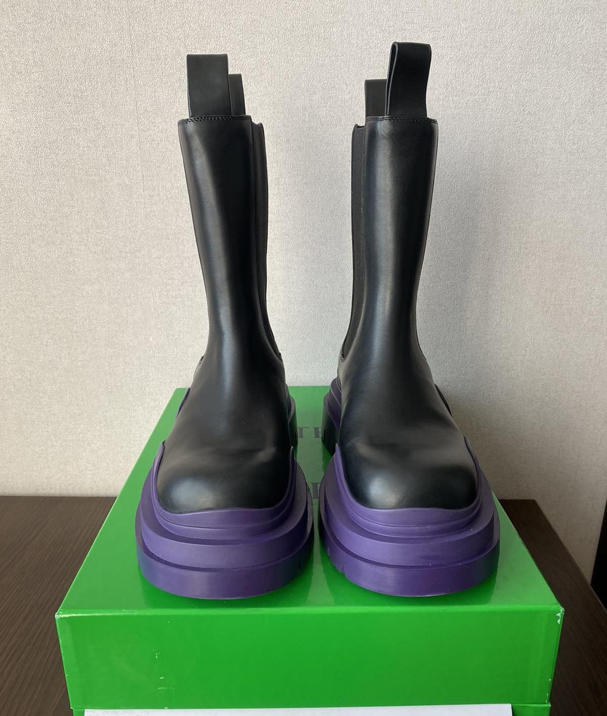 Bottega Veneta Tire Black Purple Boots Size US 8 / EU 41 - 2 Thumbnail
