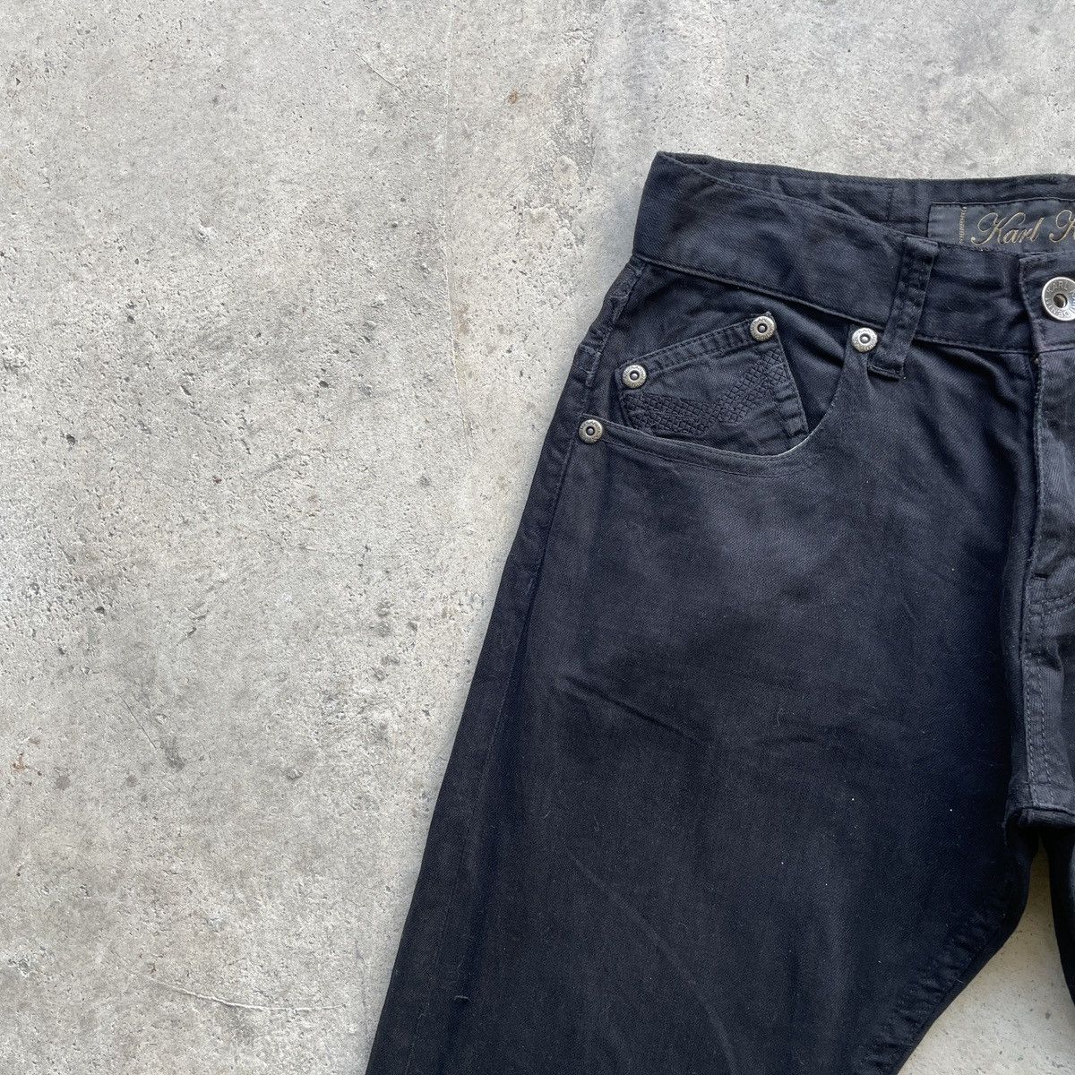 Karl Kani Vintage Karl Kani Black Distressed Denim Jeans Pants W32 Size US 32 / EU 48 - 6 Thumbnail