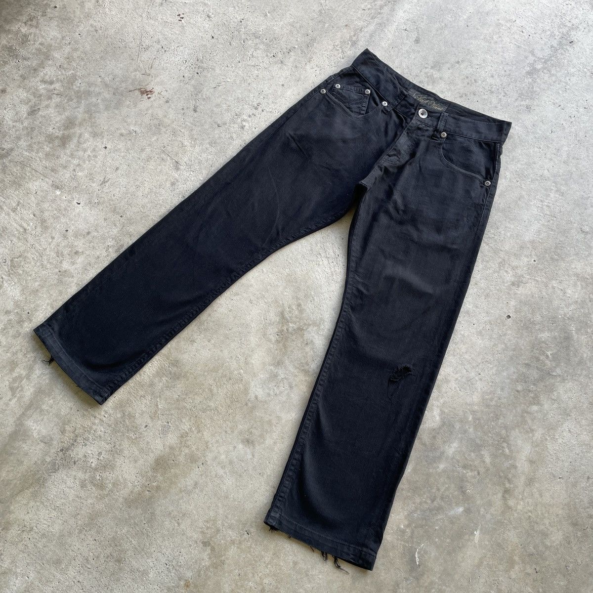 Karl Kani Vintage Karl Kani Black Distressed Denim Jeans Pants W32 Size US 32 / EU 48 - 3 Thumbnail