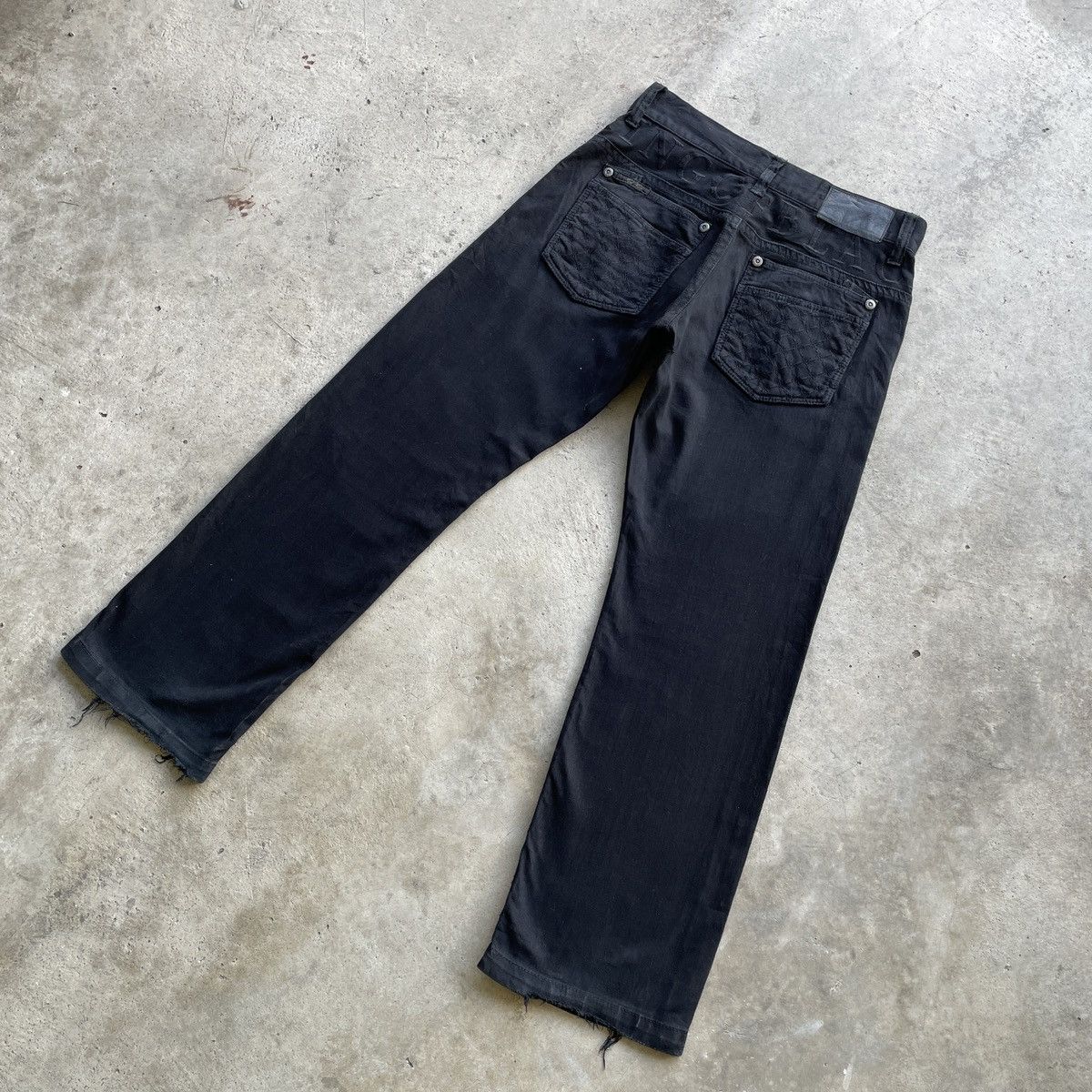 Karl Kani Vintage Karl Kani Black Distressed Denim Jeans Pants W32 Size US 32 / EU 48 - 12 Thumbnail