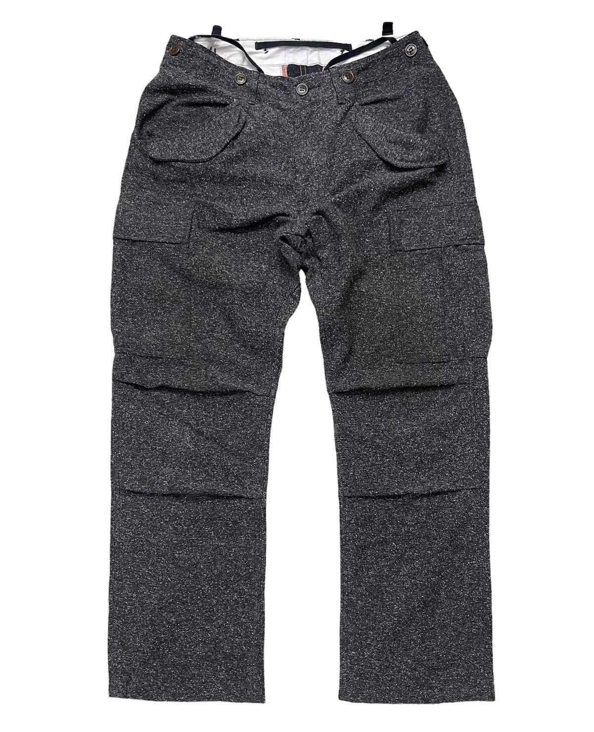 Image of Edwin Wool Galaxy Trousers Cargo Pants in Dark Grey, Men's (Size 36)