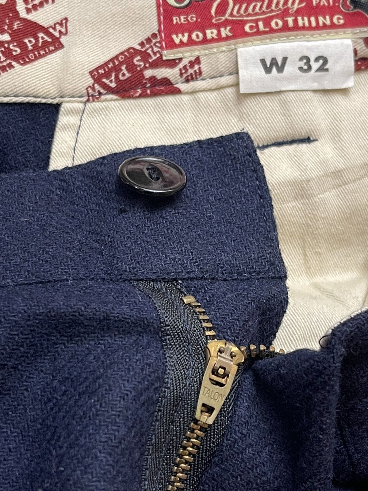 Toyo Enterprises Cats paw X Beams Toyo enterprises Work Indigo Trousers Size US 35 - 8 Thumbnail