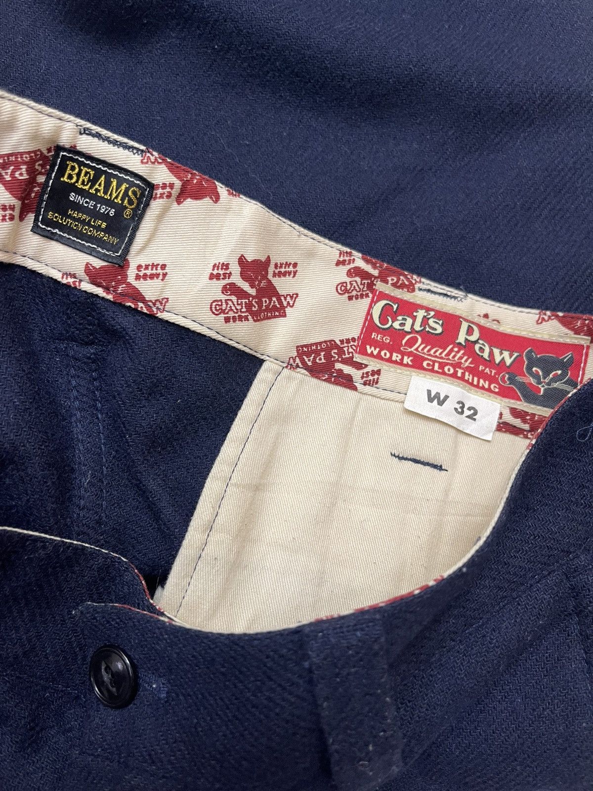 Toyo Enterprises Cats paw X Beams Toyo enterprises Work Indigo Trousers Size US 35 - 5 Thumbnail