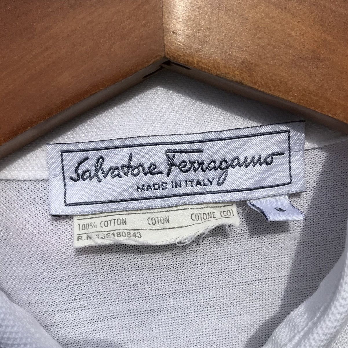 Salvatore Ferragamo × Vintage Vintage 90s Salvatore Ferragamo Polo Tee Salvatore Ferragamo Size US S / EU 44-46 / 1 - 8 Thumbnail