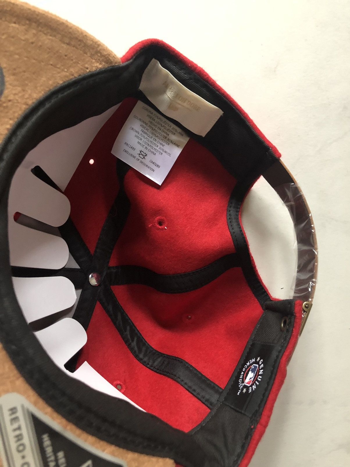 New Era ALD melton wool chain stitch Yankees hat red brown strapback Size ONE SIZE - 4 Thumbnail