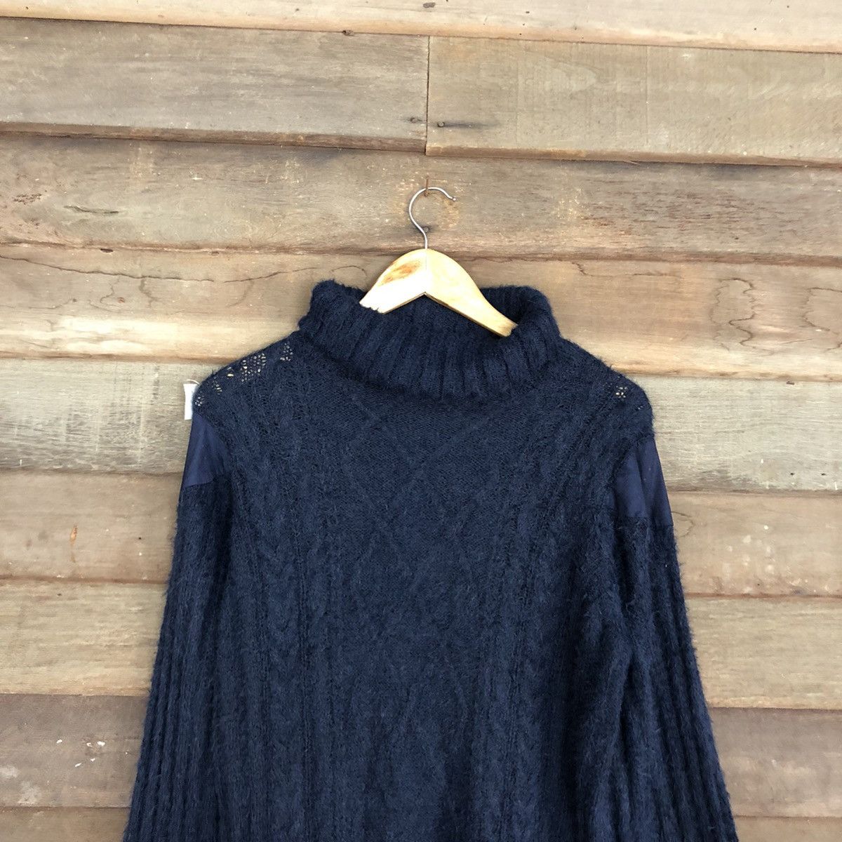 Homespun Knitwear × Japanese Brand DL Japan Dark Blue Mohair Shag Shaggy Knitwear #B629 Size L / US 10 / IT 46 - 9 Thumbnail
